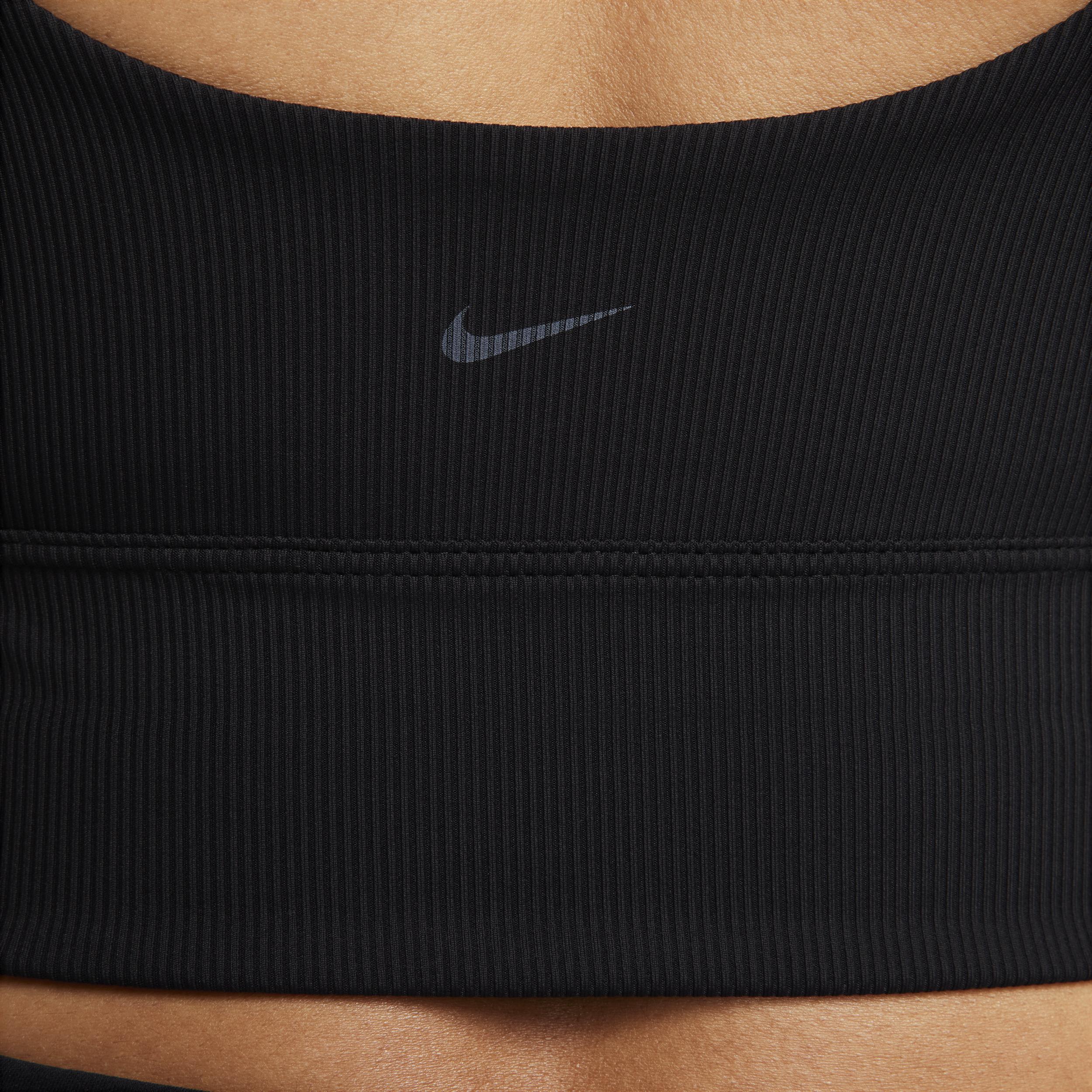 Nike Womens Zenvy Rib Light-Support Non-Padded Longline Sports Bra | FQ0410-010 Product Image