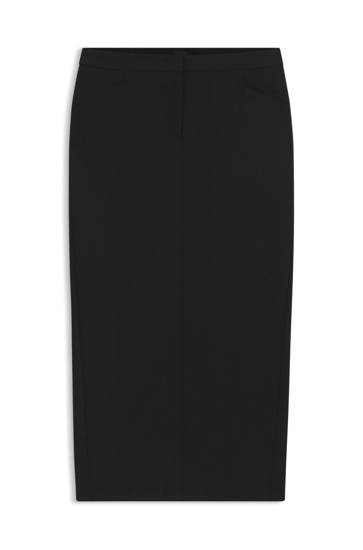 BOSS - Pencil skirt in wool - Black Product Image