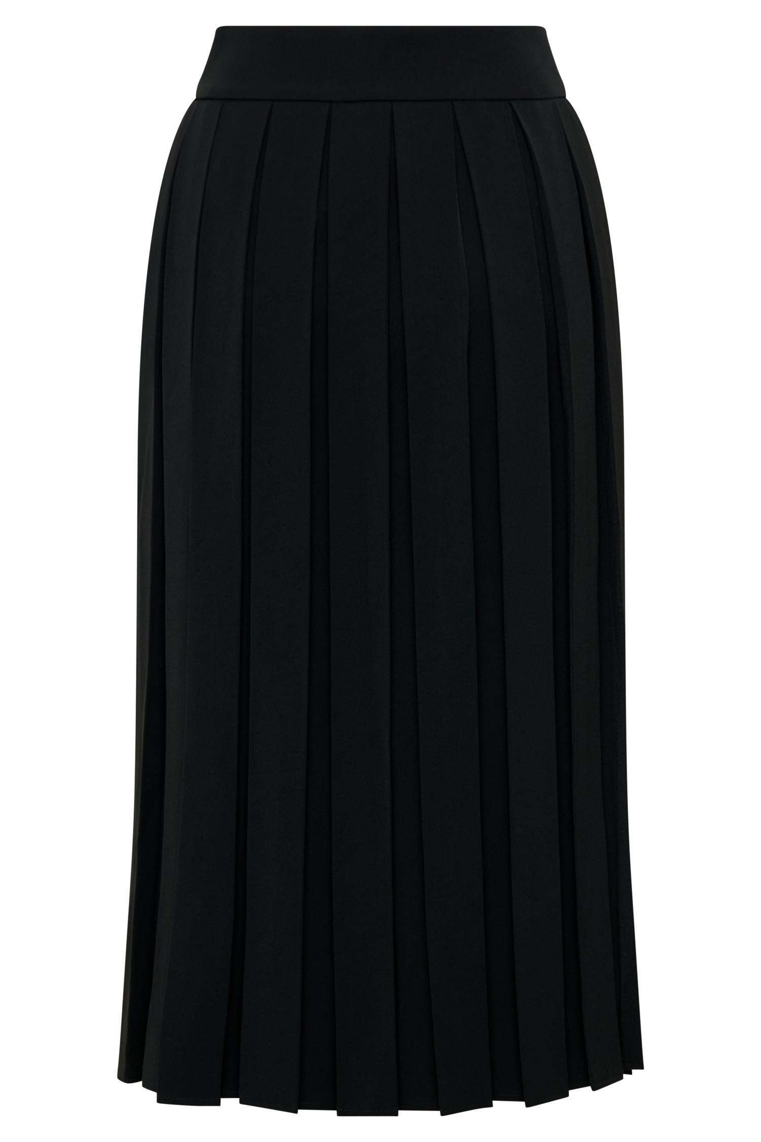 Sunny Pleated Midi Skirt - Black Product Image