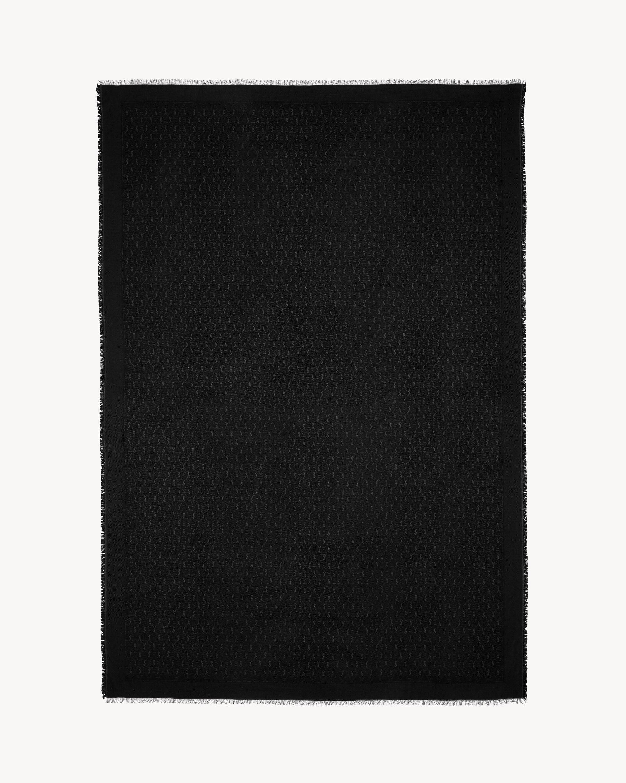 Large CASSANDRE scarf in wool jacquard, silk and cotton blend Product Image