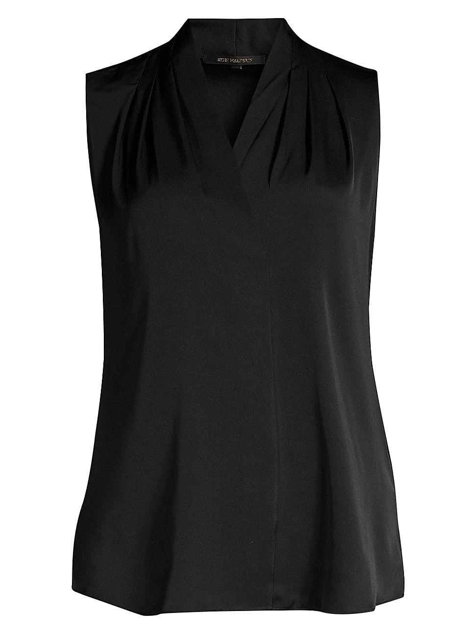 Womens Mila Sleeveless Silk-Blend Blouse Product Image