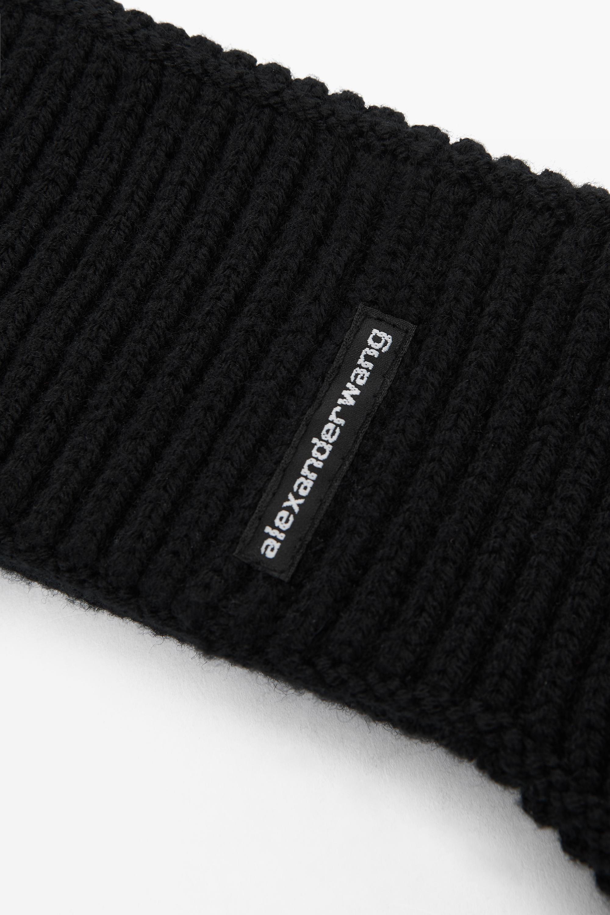 Logo Earmuff Headband In Ribbed Wool Stretch Product Image