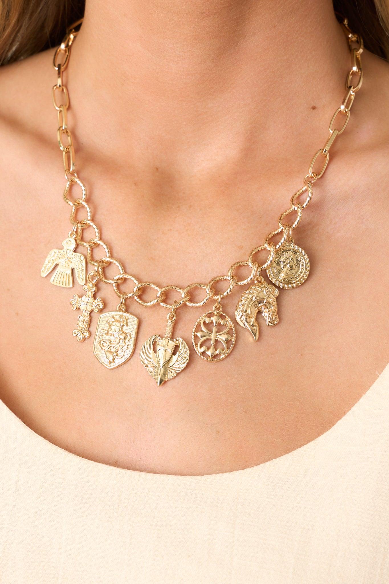 In Good Company Gold Charm Necklace Product Image