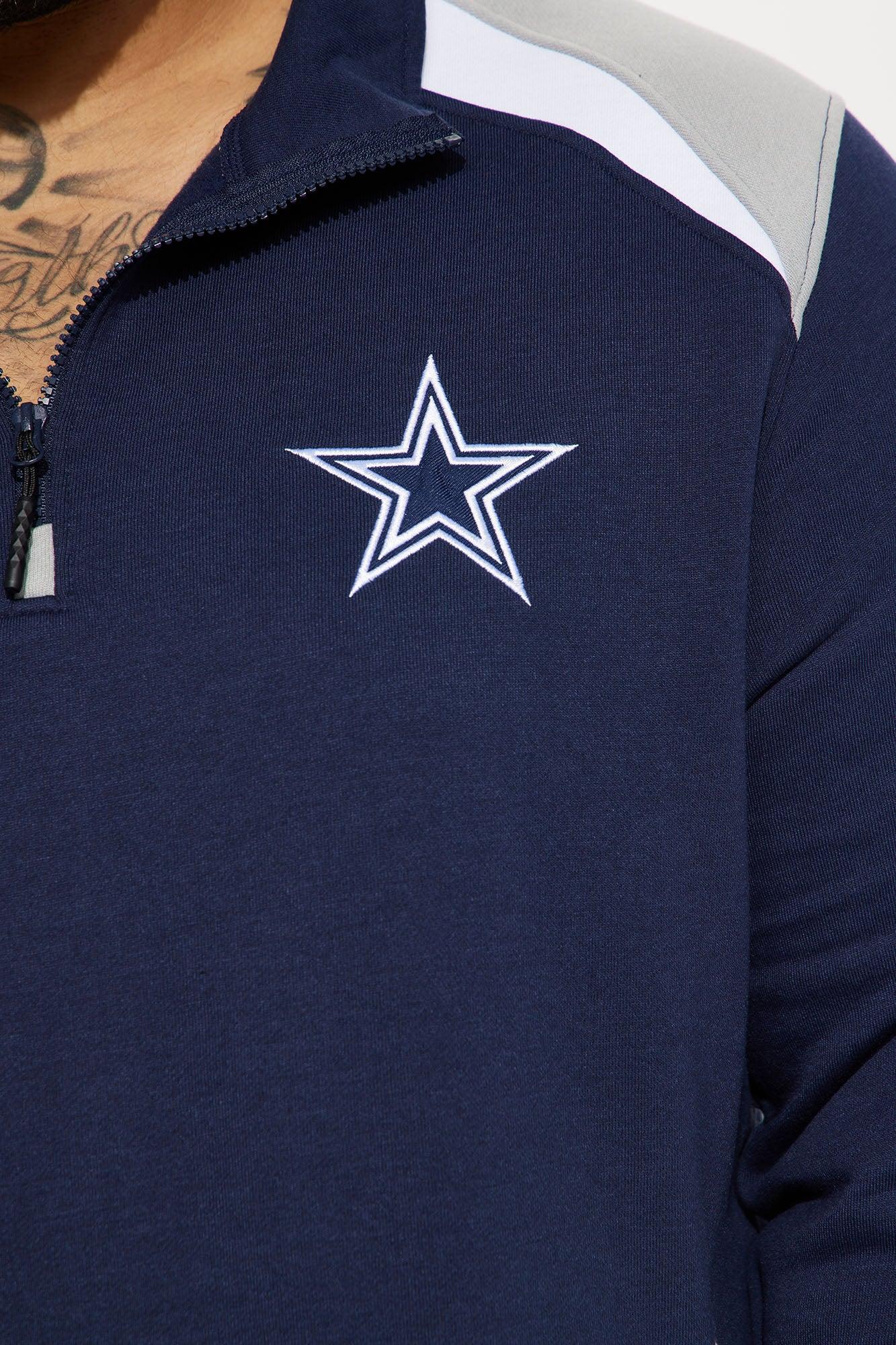 Cowboys Quarter Zip Sweatshirt - Navy Male Product Image