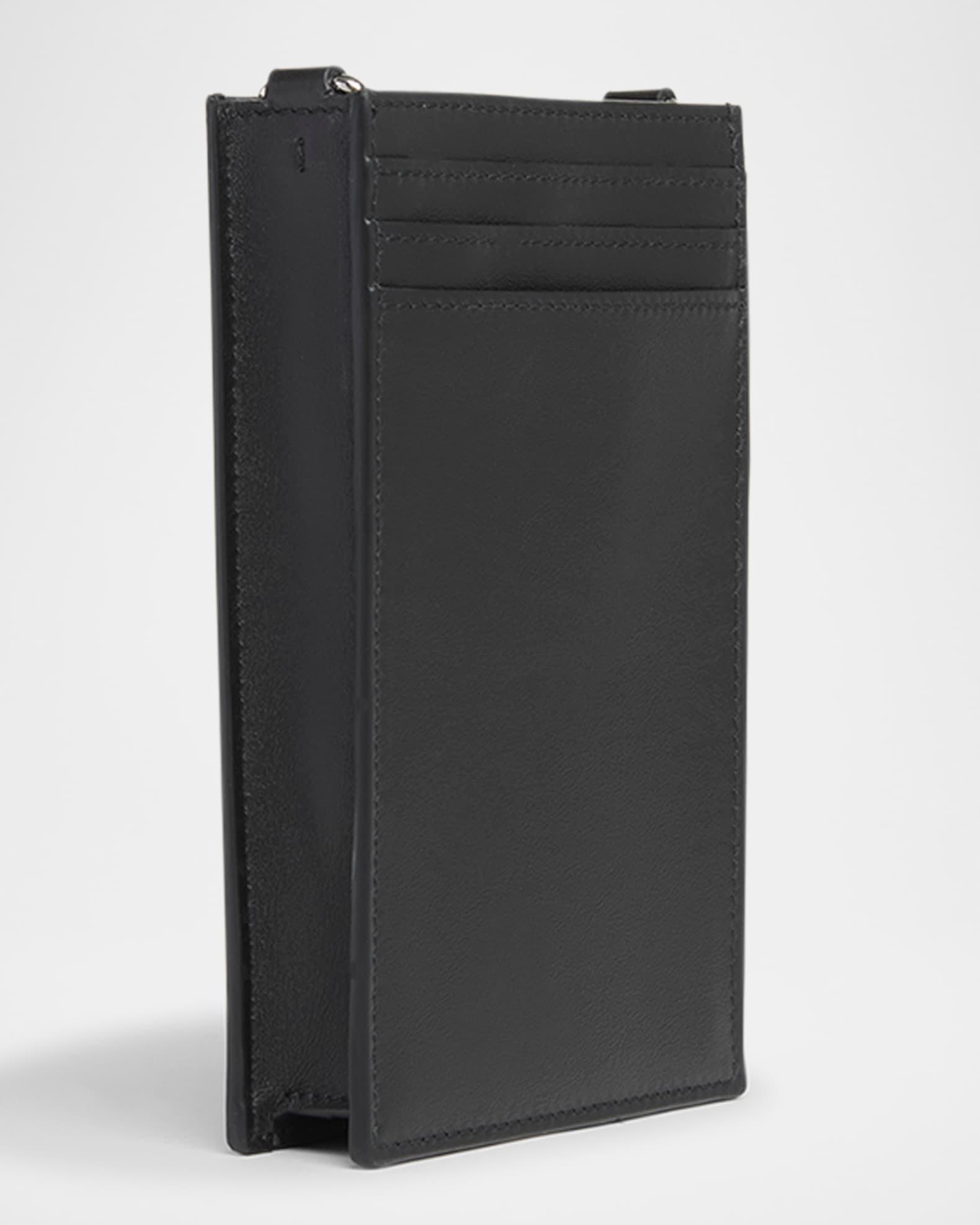 Men's Leather Logo Phone Holder with Strap Product Image