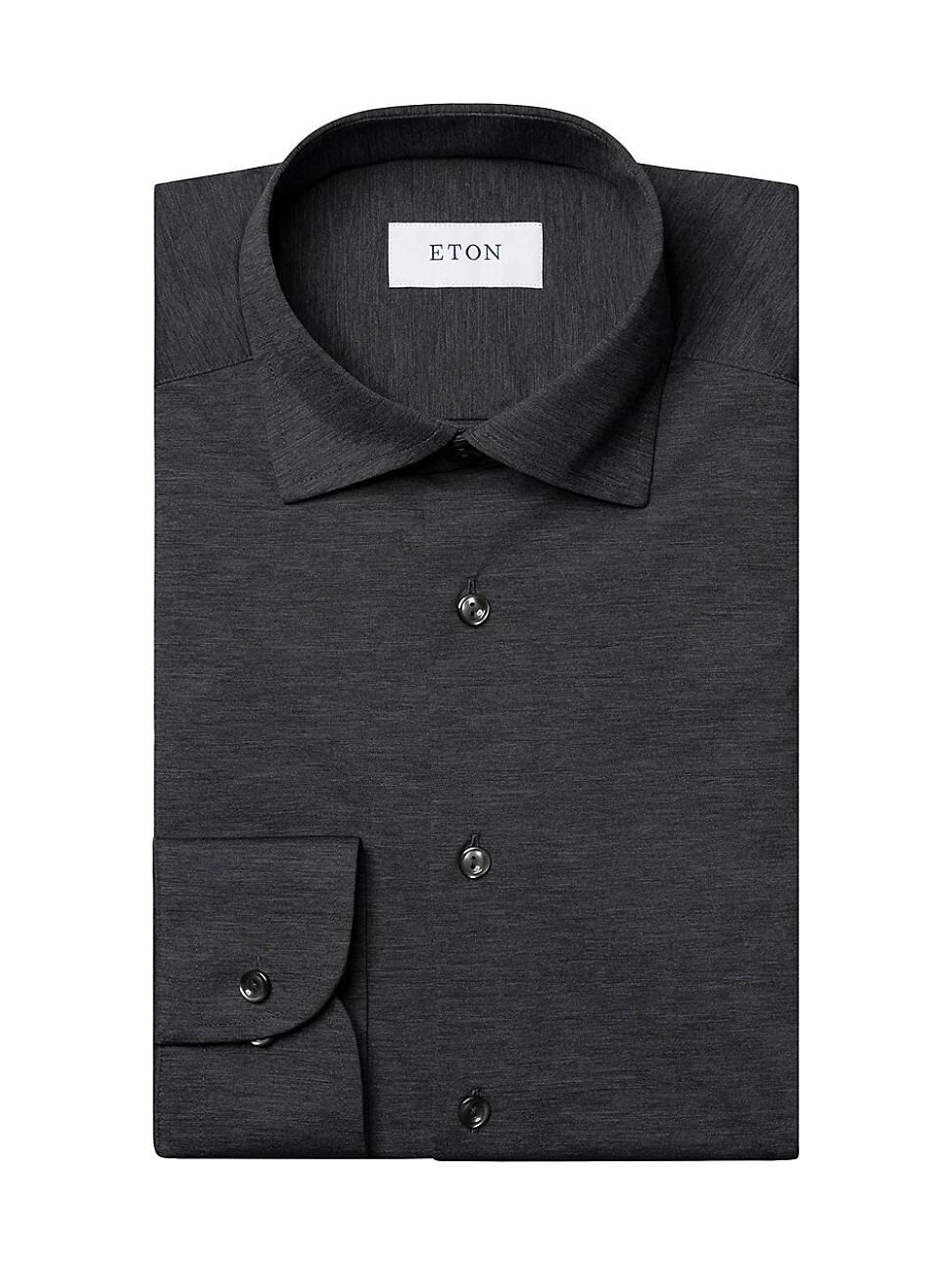 Mens Slim-Fit Stretch-Knit Button-Up Shirt Product Image