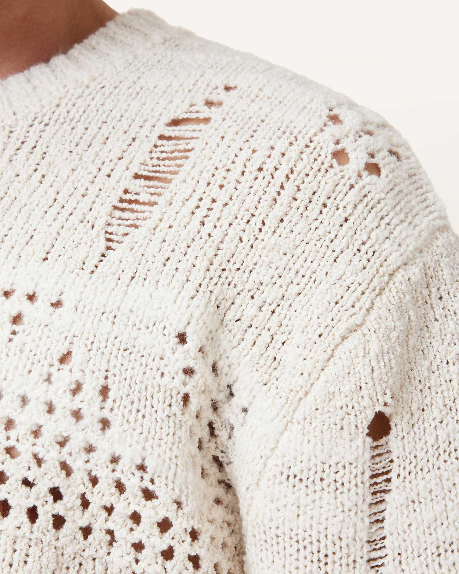 Harvey Distressed Crew Neck Jumper Product Image