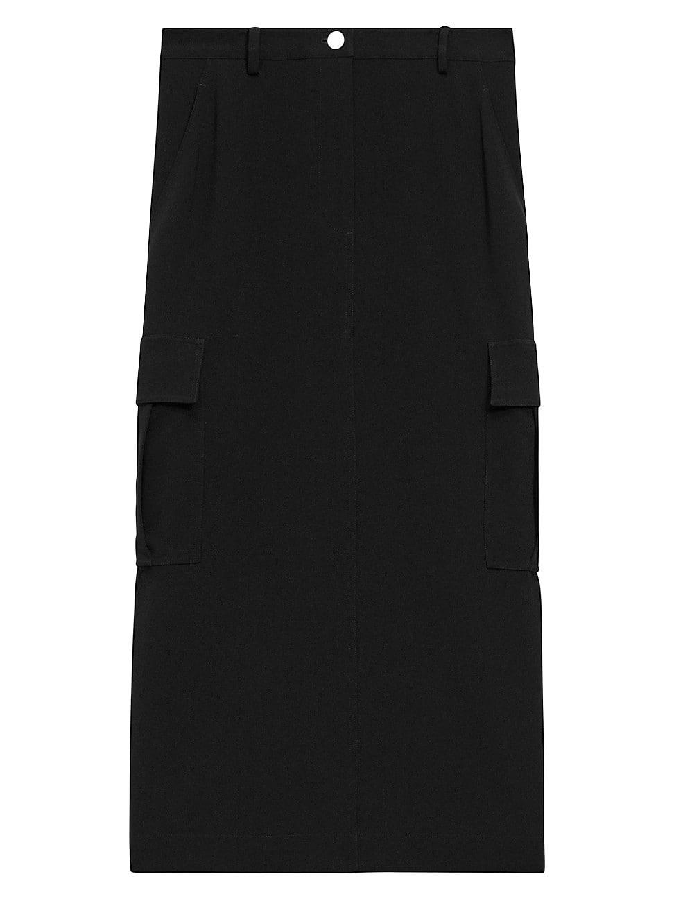 Womens Relaxed Cargo Midi-Skirt Product Image