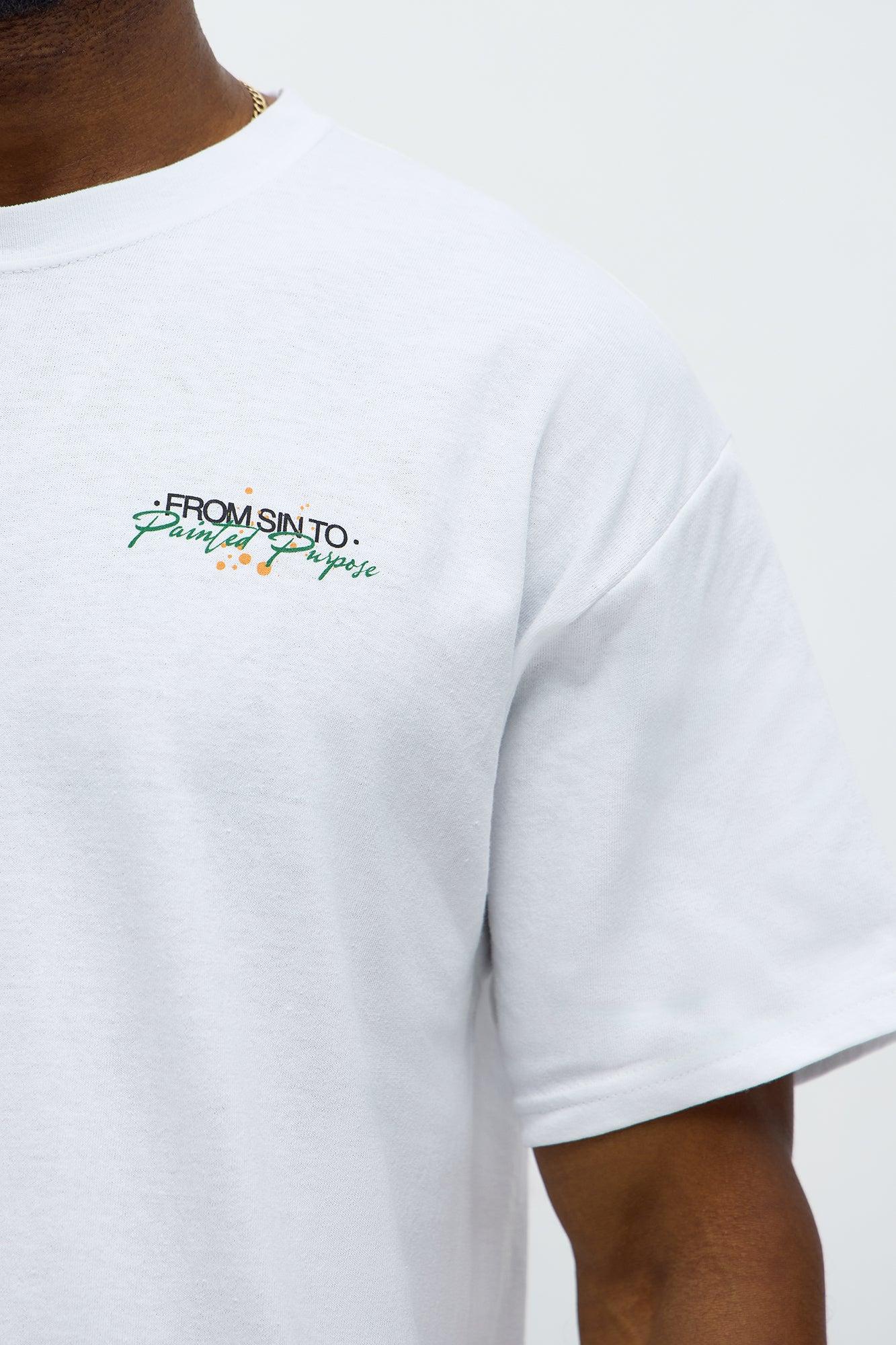 Saint Art Paint Short Sleeve Tee - White Product Image