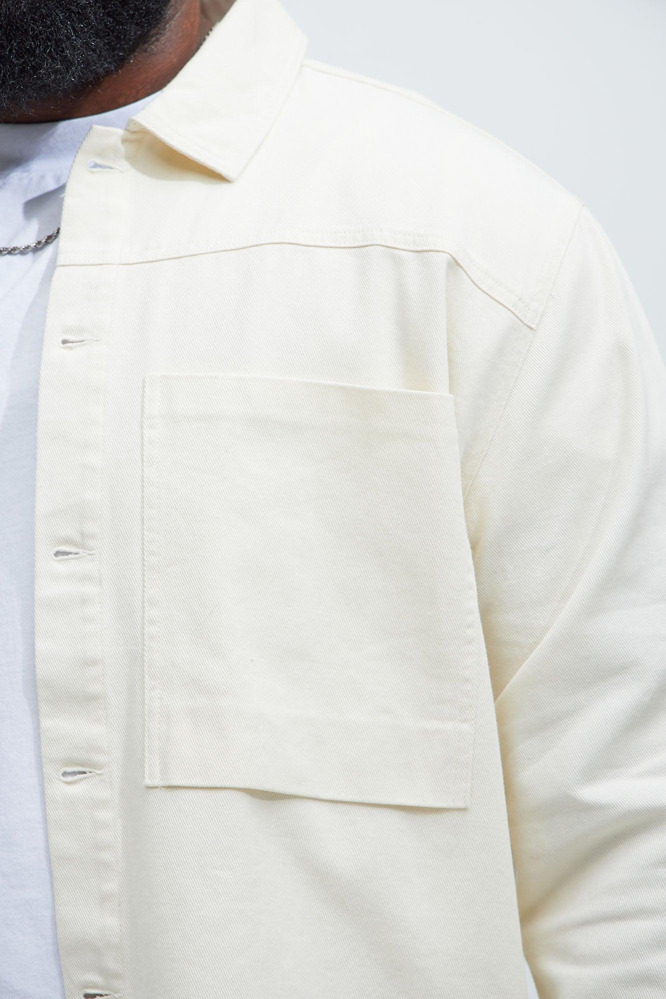 Yorktown Twill Button Up Shirt - Cream Product Image