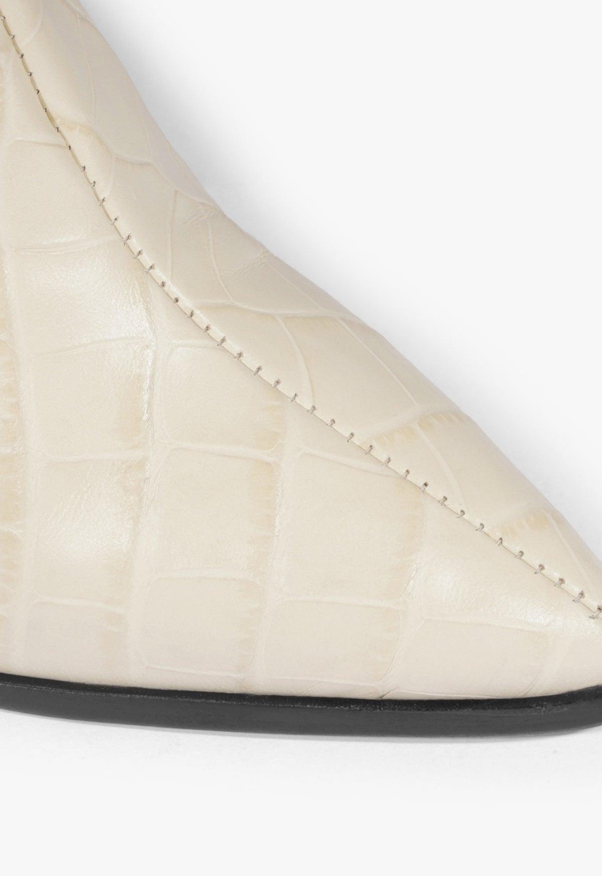 Maryana Block Crocodile-Embossed Leather Boot Female Product Image