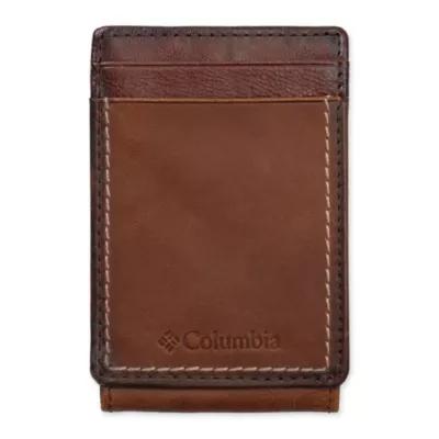 Men's Columbia RFID-Blocking Burnished Magnetic Money Clip Wallet, Brown Product Image