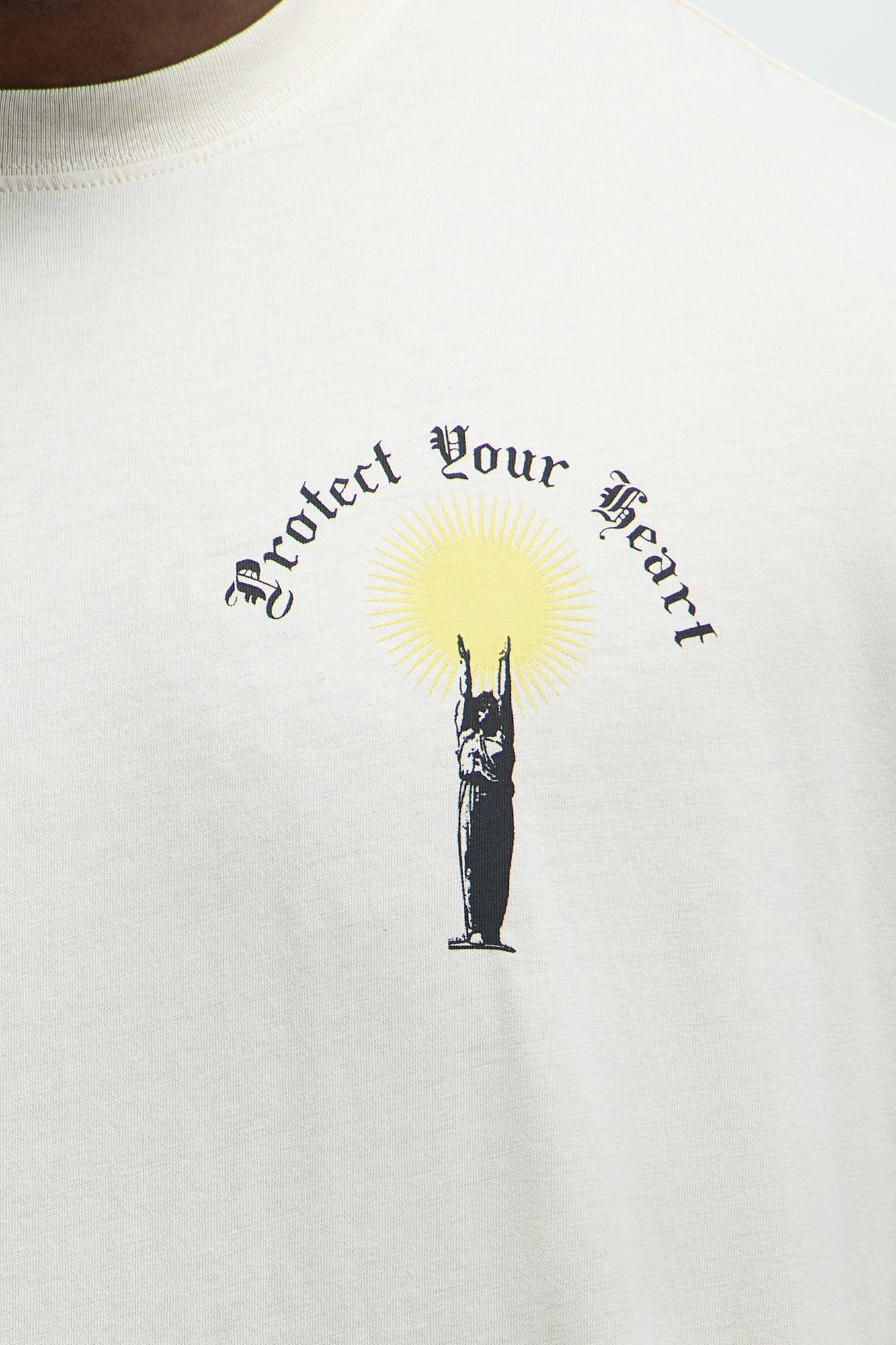 Protect Your Heart Oversized Short Sleeve Tee - Cream Product Image