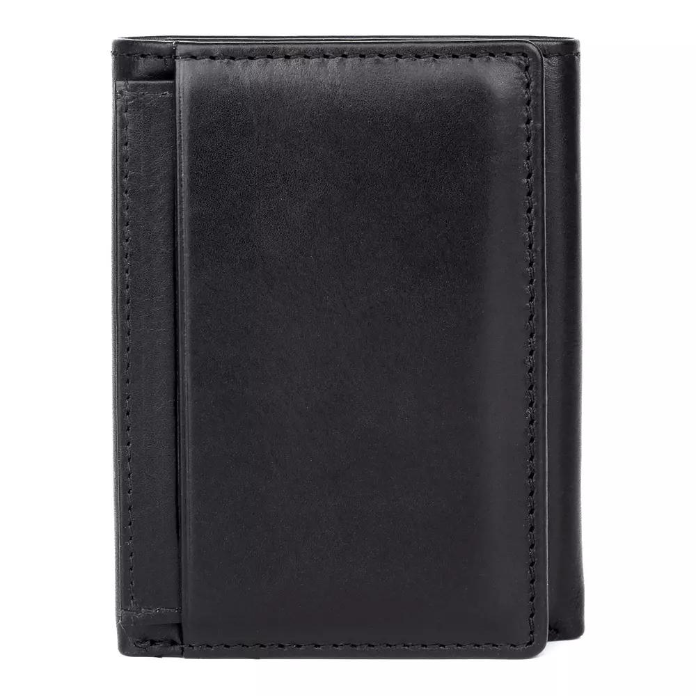 Men's Dopp Regatta Leather I.D. Trifold Wallet, Black Product Image