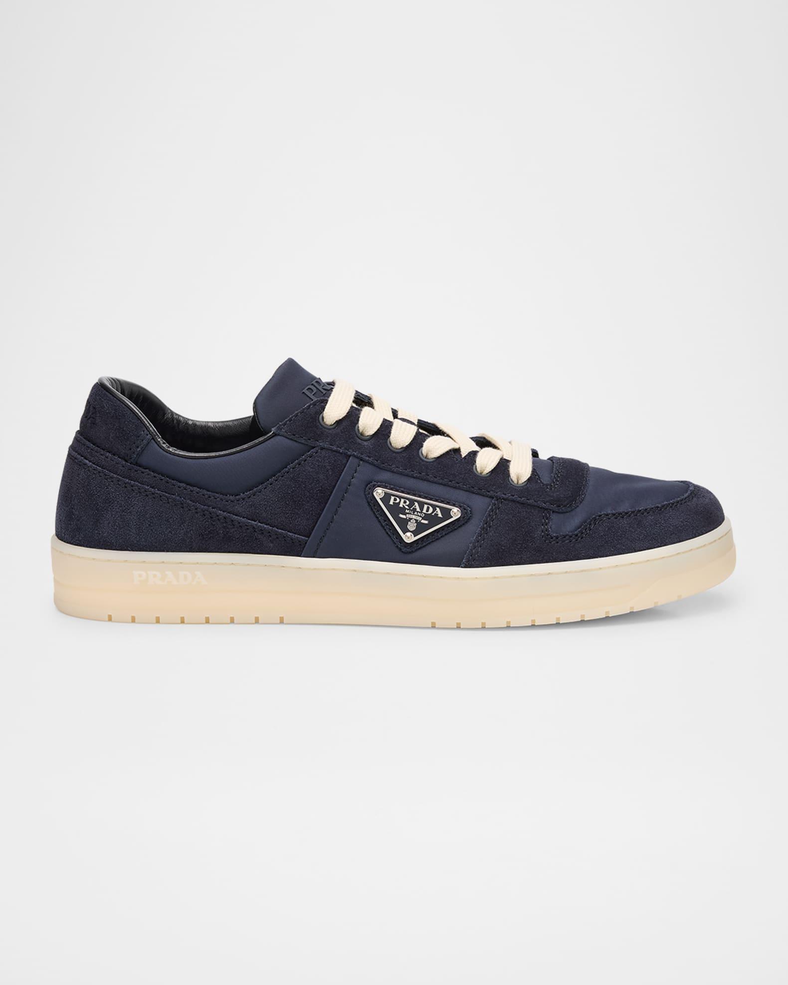 Men's Downtown Nylon and Suede Low-Top Sneakers Product Image