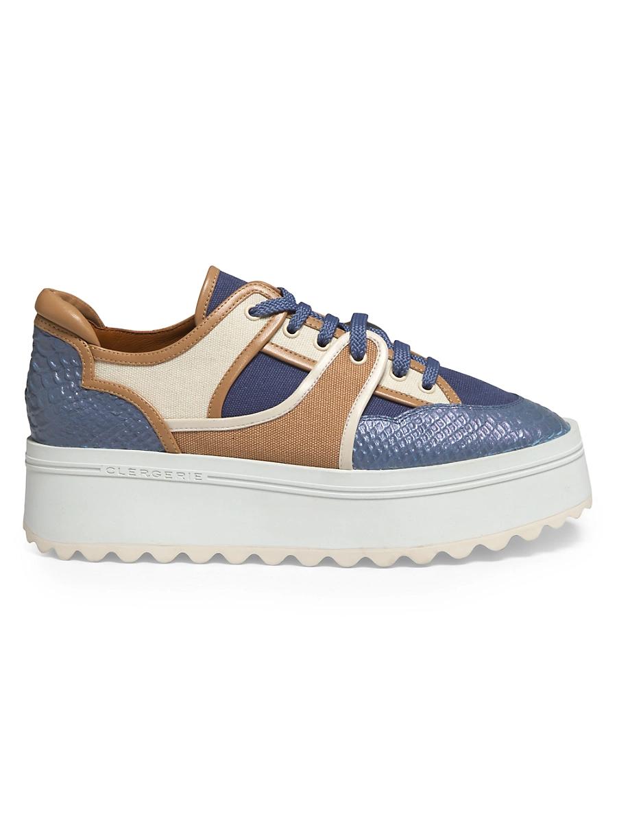 Womens Aurora Leather Sneakers Product Image