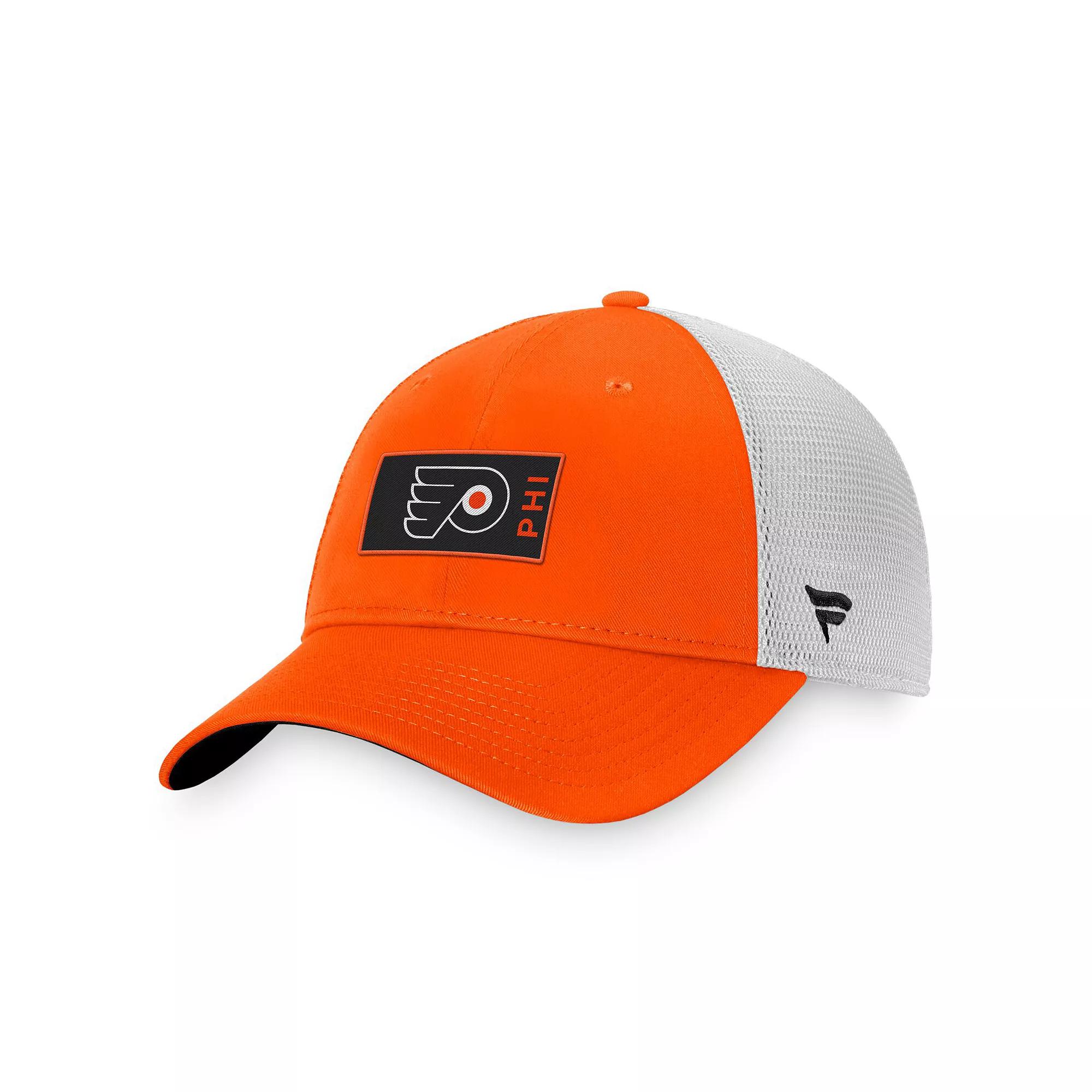 Men's Fanatics Branded Orange Philadelphia Flyers Authentic Pro Rink Trucker Snapback Hat, Fly Orange Product Image