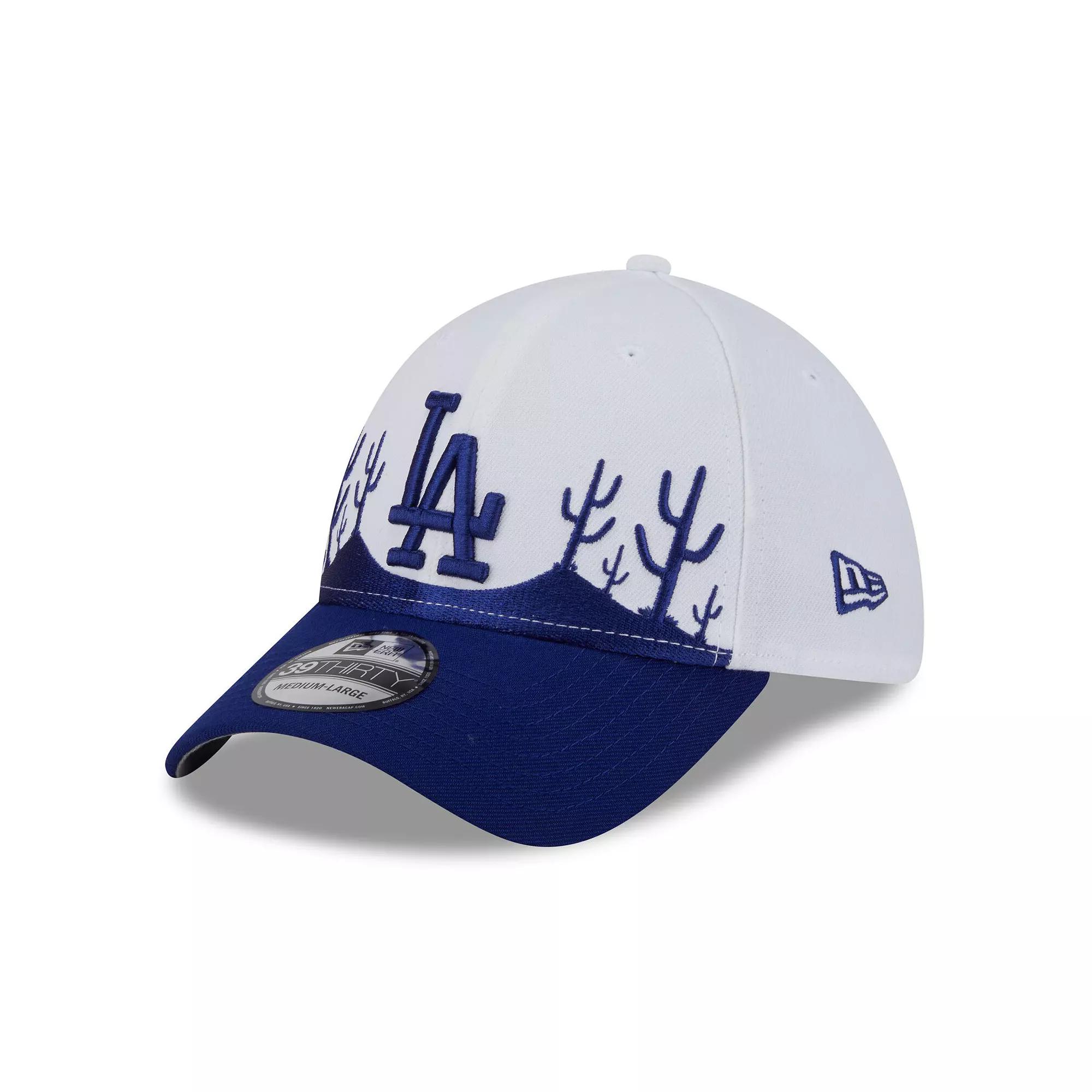 Men's New Era  White/Royal Los Angeles Dodgers 2025 Spring Training Landscape 39THIRTY Flex Hat, Size: Small/Medium Product Image