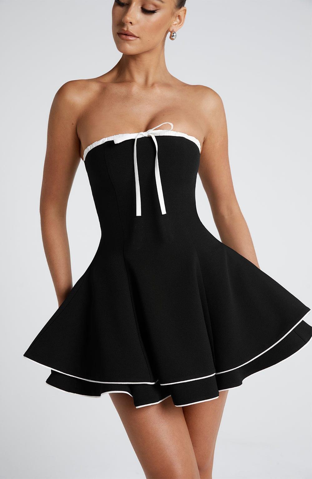 Juno Mini Dress - Black/White Product Image