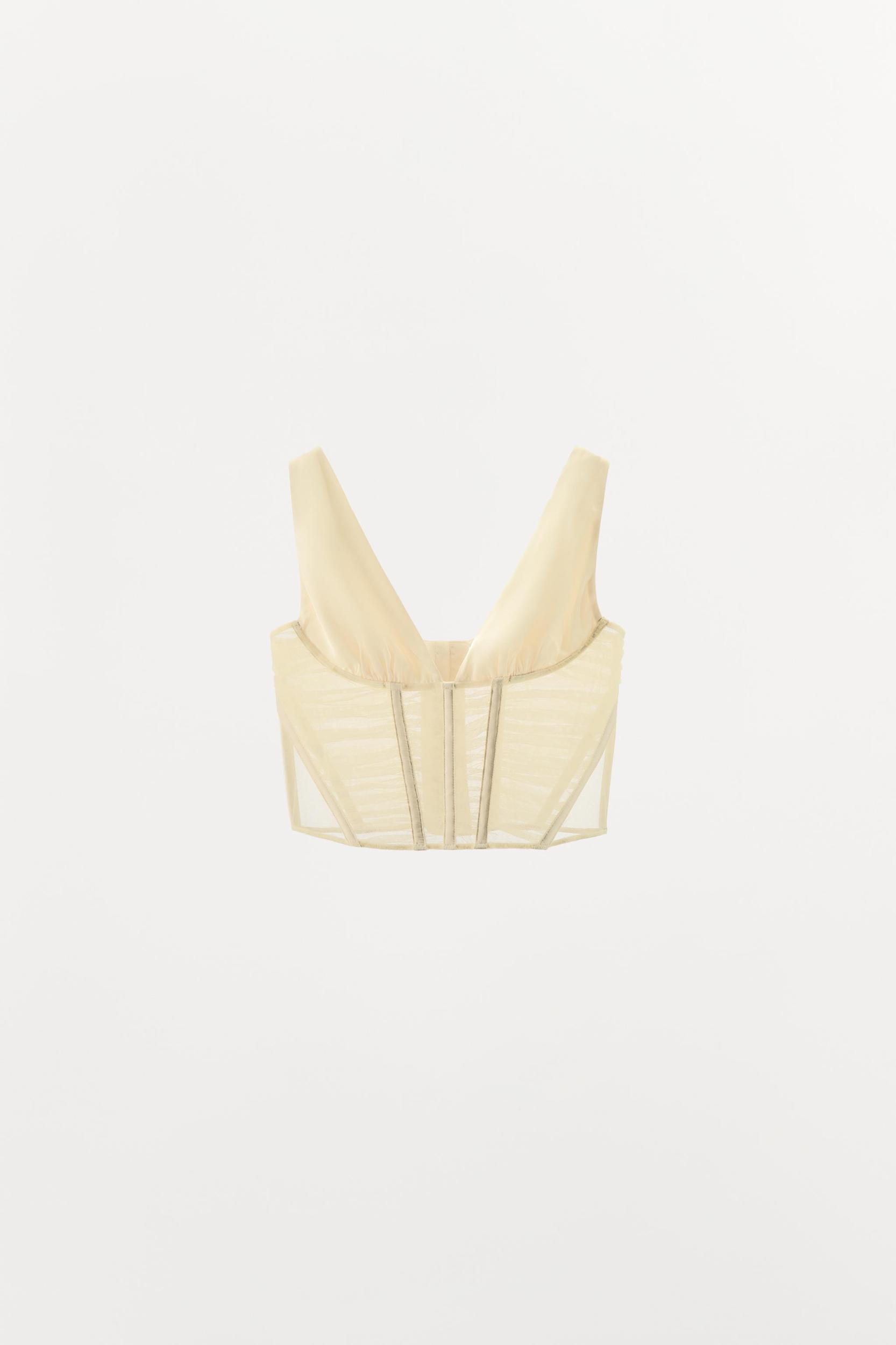 COMBINATION SATIN EFFECT CORSET TOP Product Image