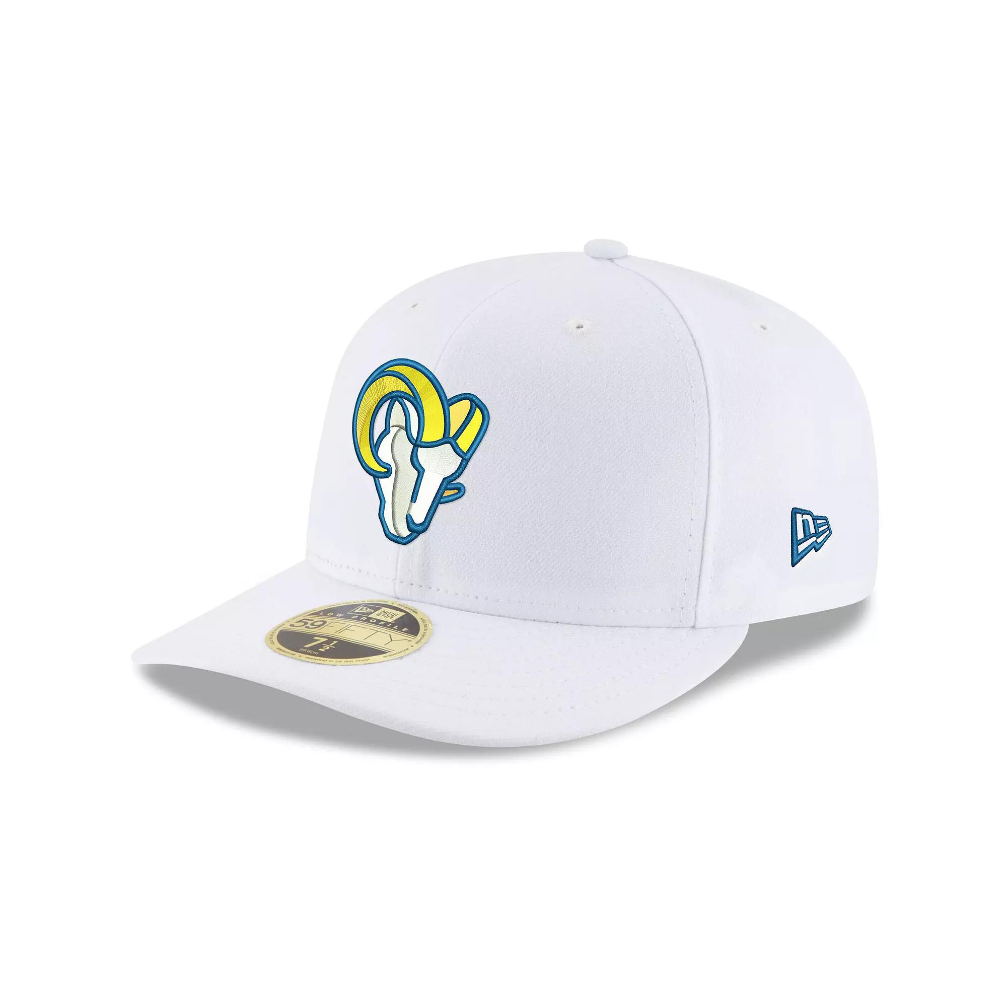 Men's New Era White Los Angeles Rams Omaha Low Profile 59FIFTY Fitted Hat,  Product Image