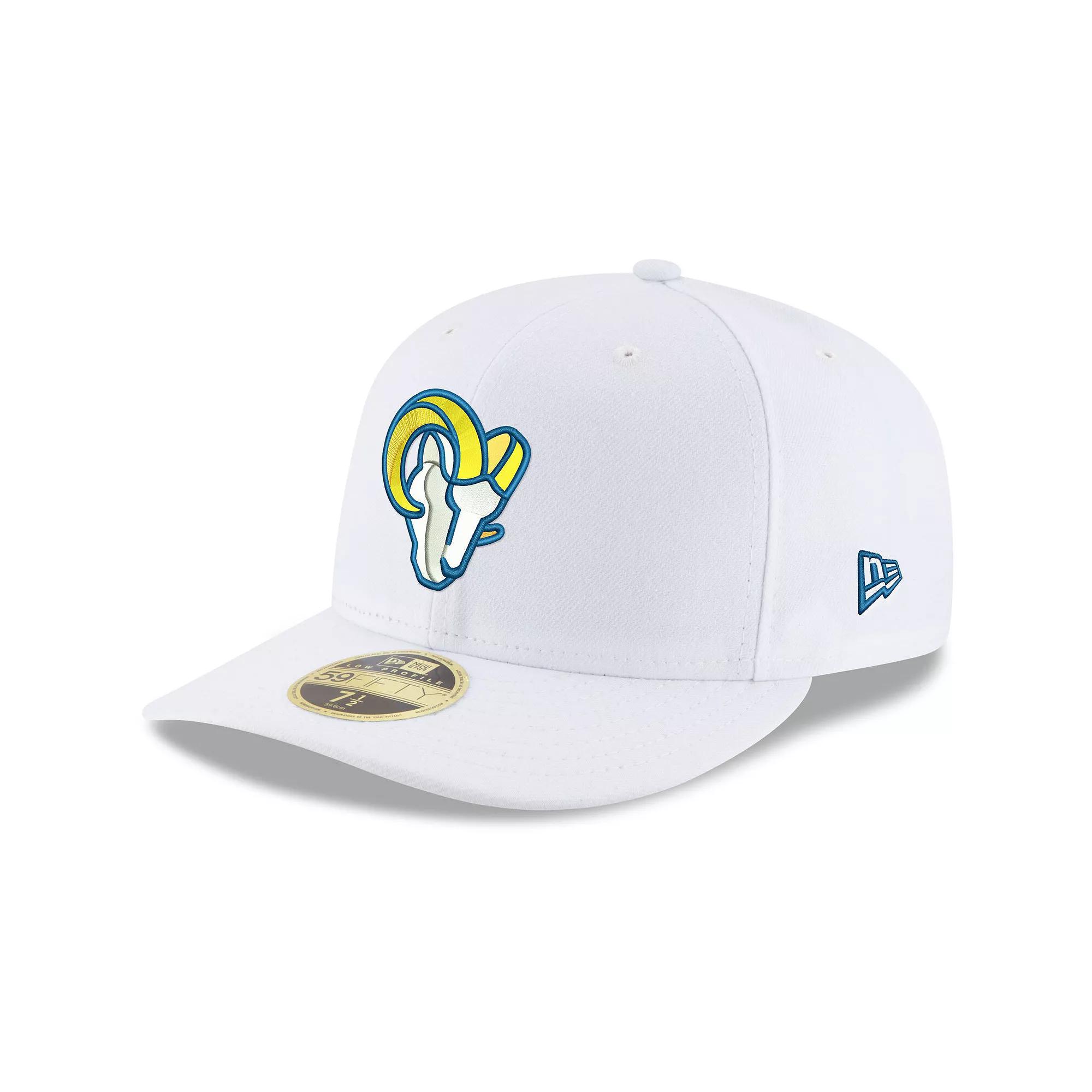 Men's New Era White Los Angeles Rams Omaha Low Profile 59FIFTY Fitted Hat,  Product Image