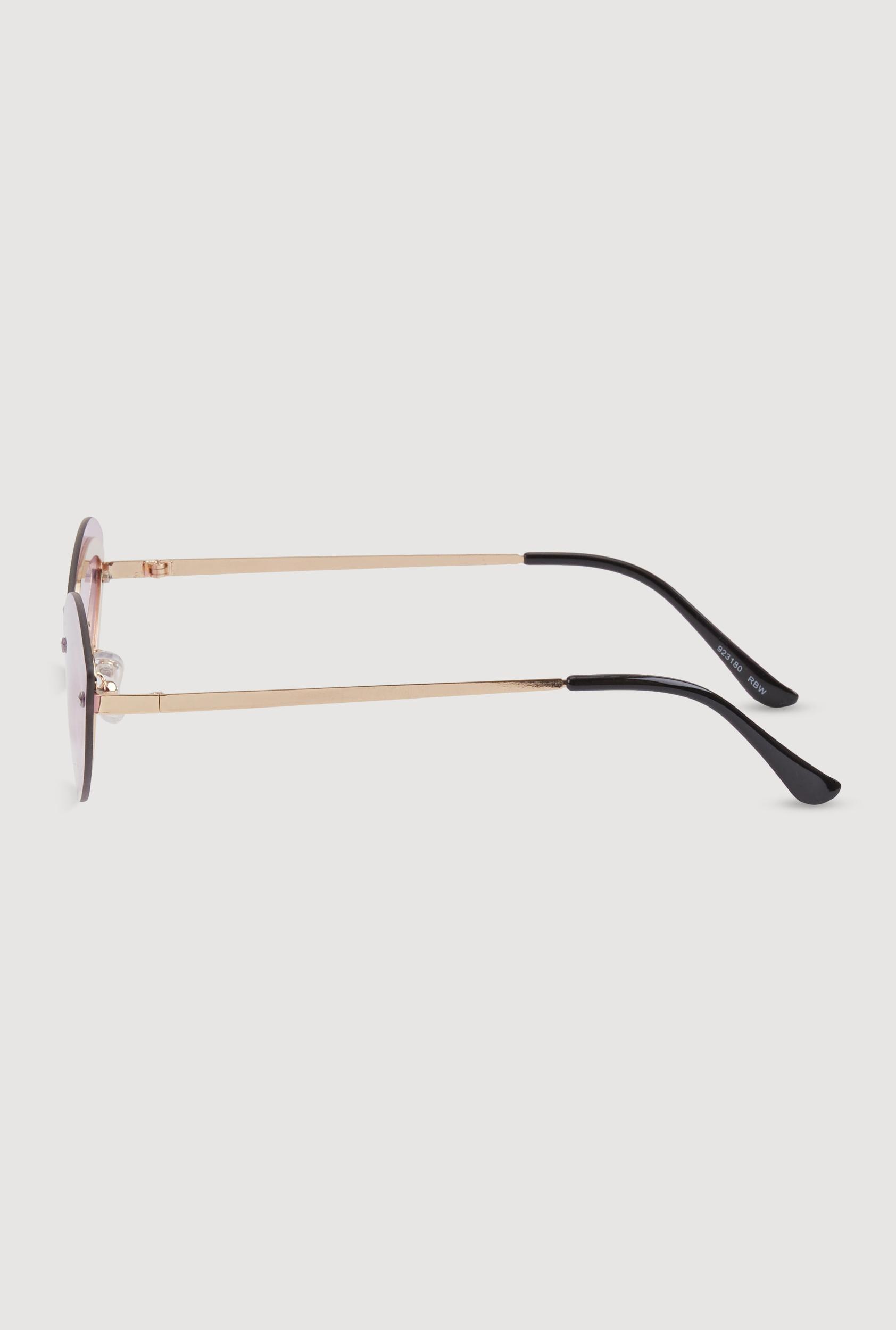 Rimless Cat Eye Sunglasses Unisex Product Image