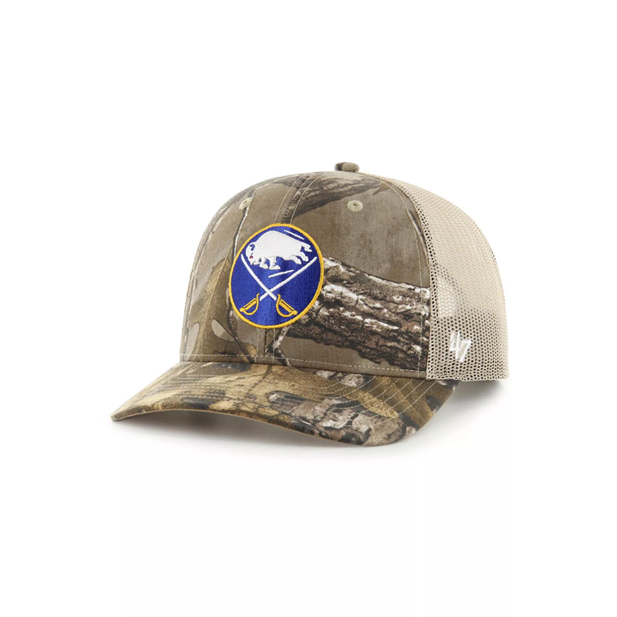 Men's '47 Realtree Camo Buffalo Sabres Logo Trucker Adjustable Hat, Green Product Image