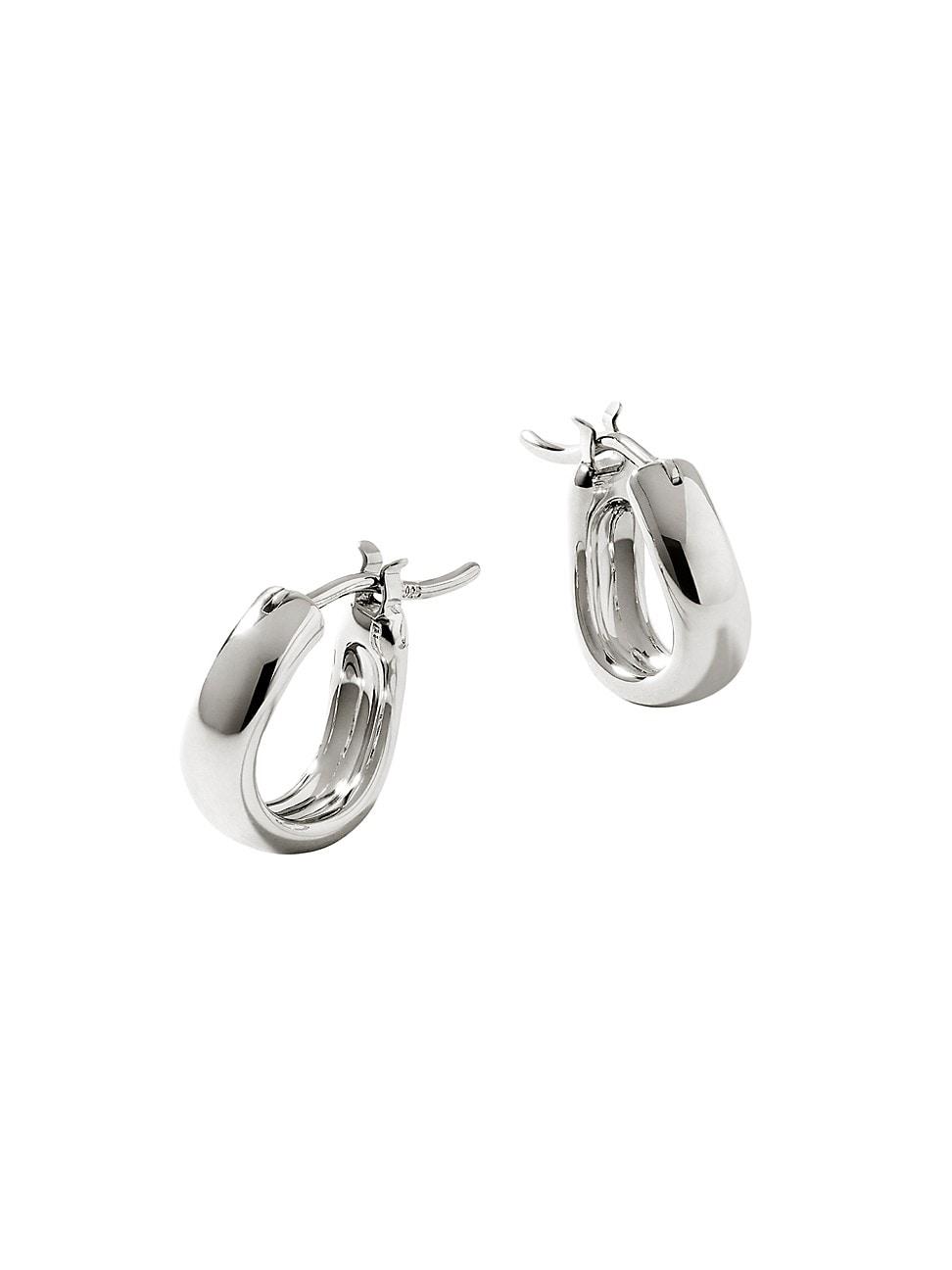 Womens Surf Sterling Silver Extra Small Hoop Earrings Product Image