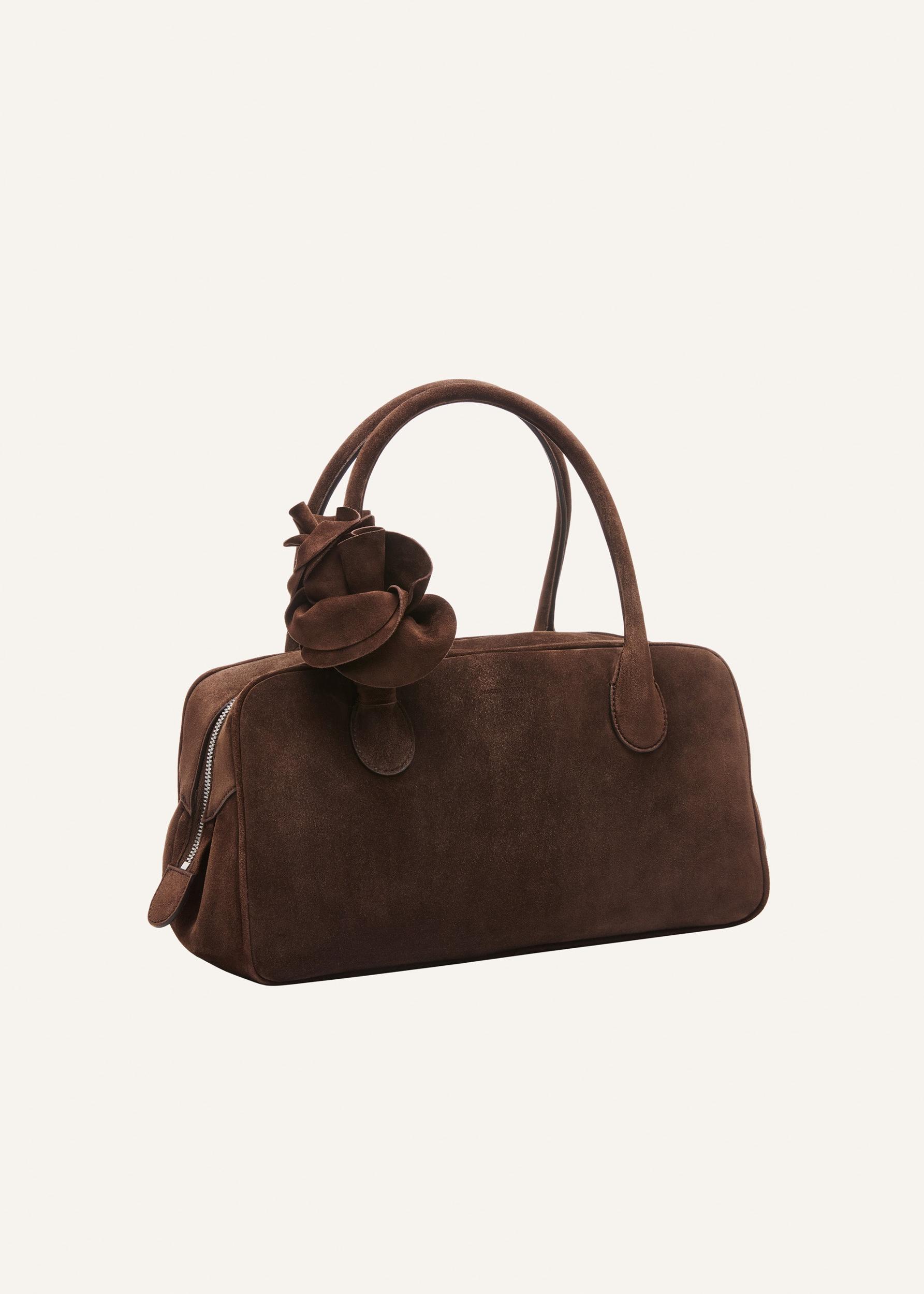 Brigitte bag in brown suede and silver Product Image