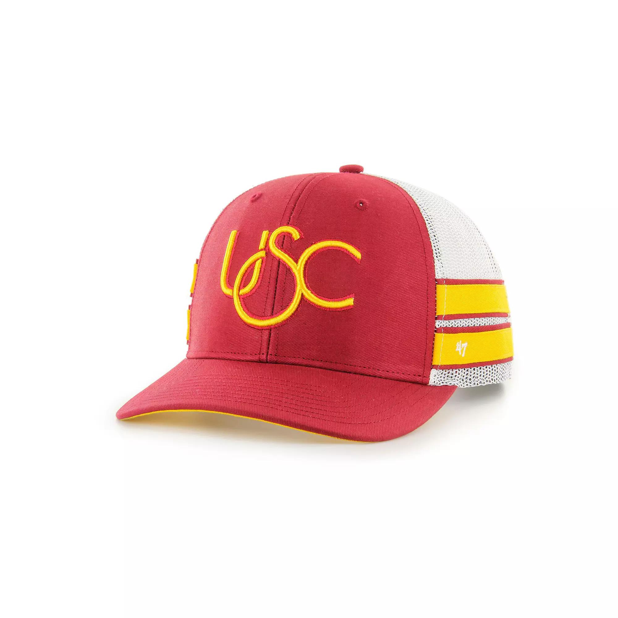 Men's '47 Cardinal USC Trojans Straight Eight Adjustable Trucker Hat, Red Product Image