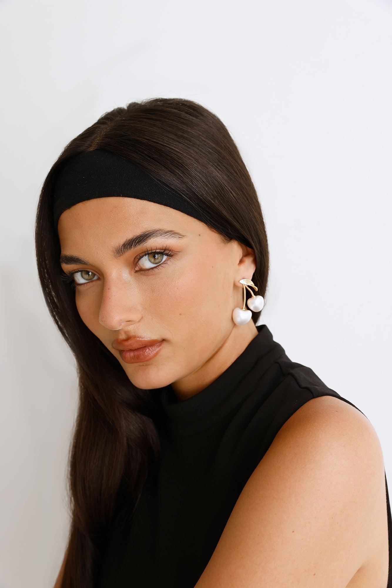 Pearl Cherries Earrings Gold Product Image