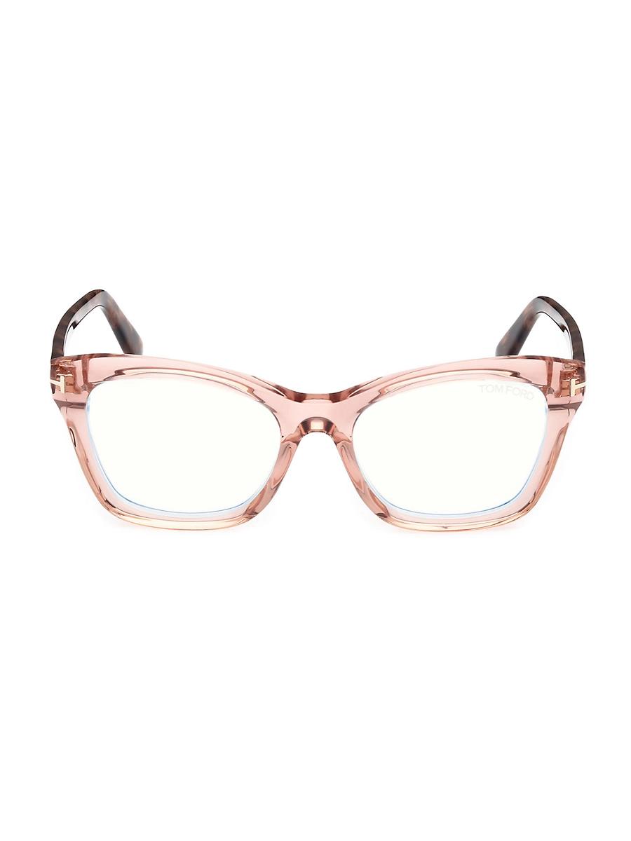 Womens 53MM Rectangular Eyeglasses Product Image