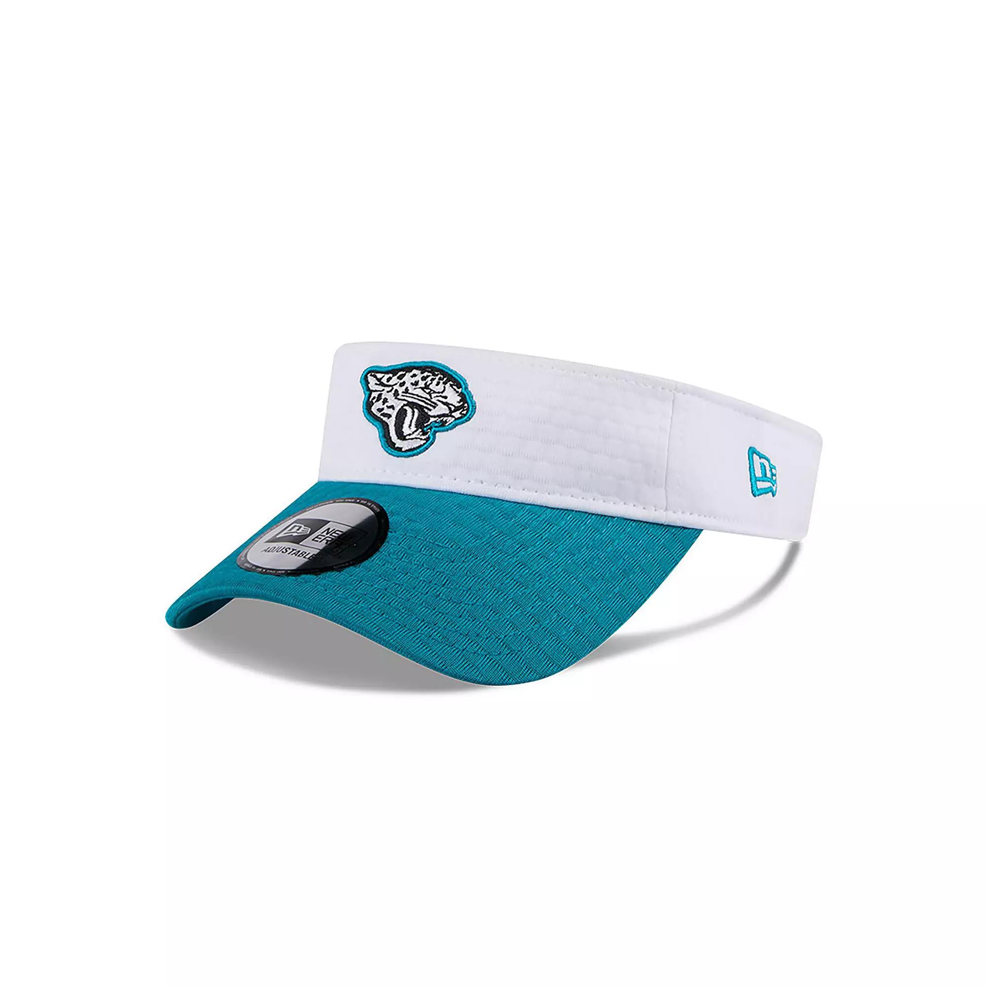 Men's New Era White/Teal Jacksonville Jaguars 2024 NFL Training Camp Adjustable Visor Product Image