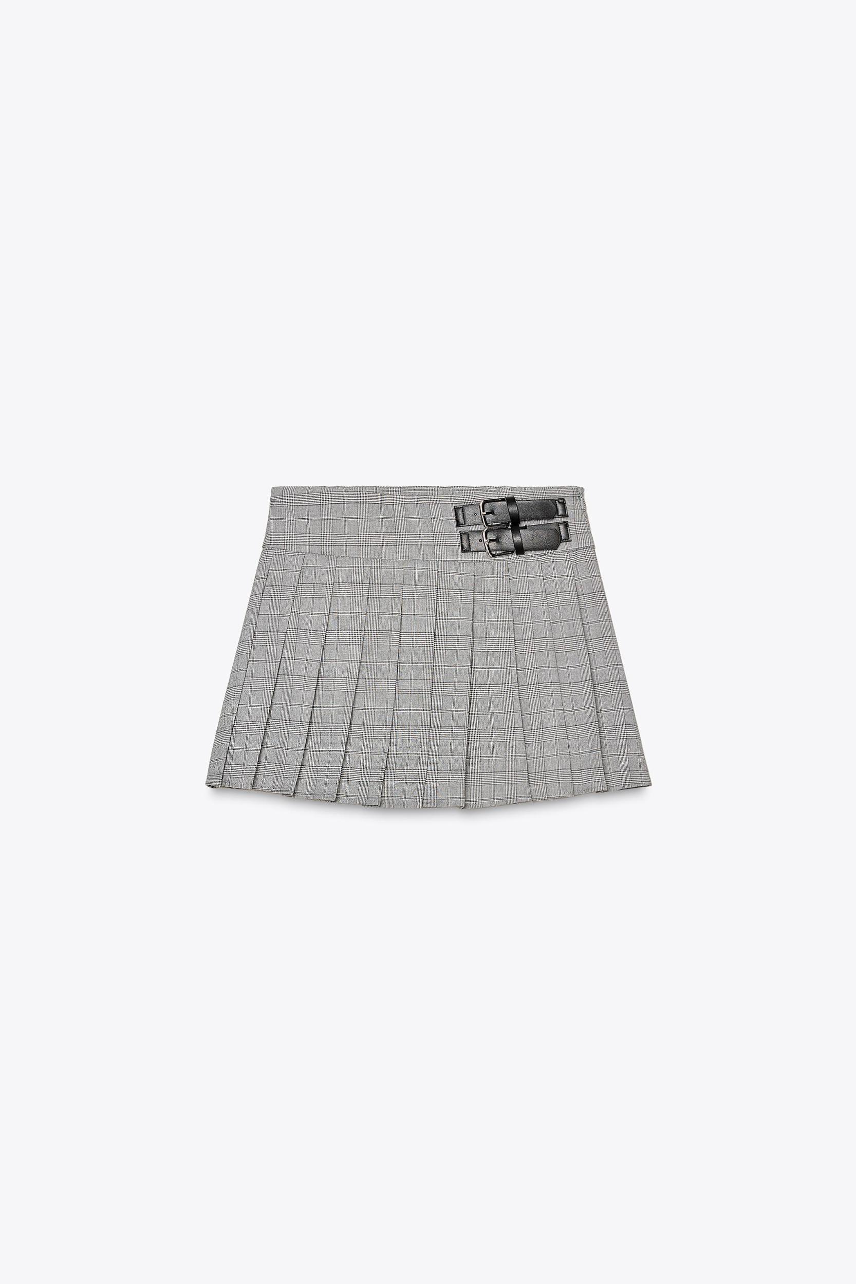 PLAID BOX PLEAT SKORT Product Image