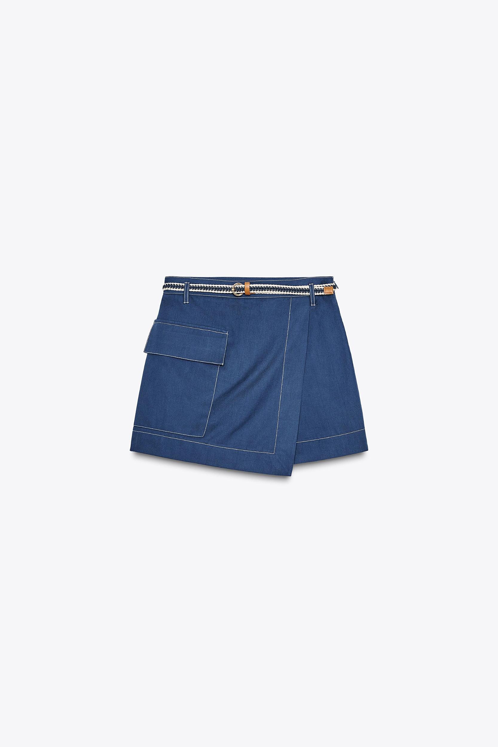 BELTED CROSSOVER SKORT Product Image