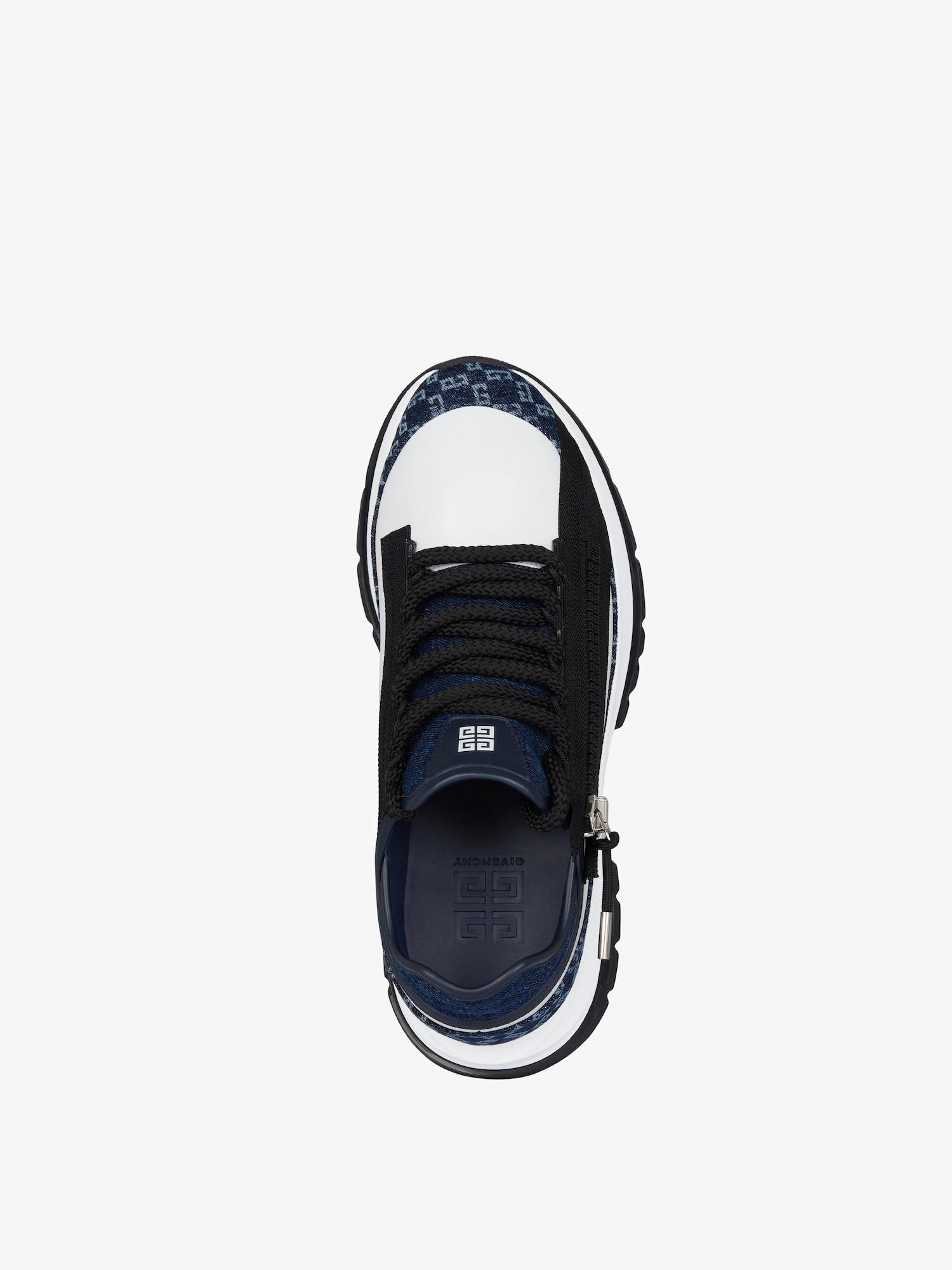 Spectre sneakers in leather & monogram 72 denim Product Image