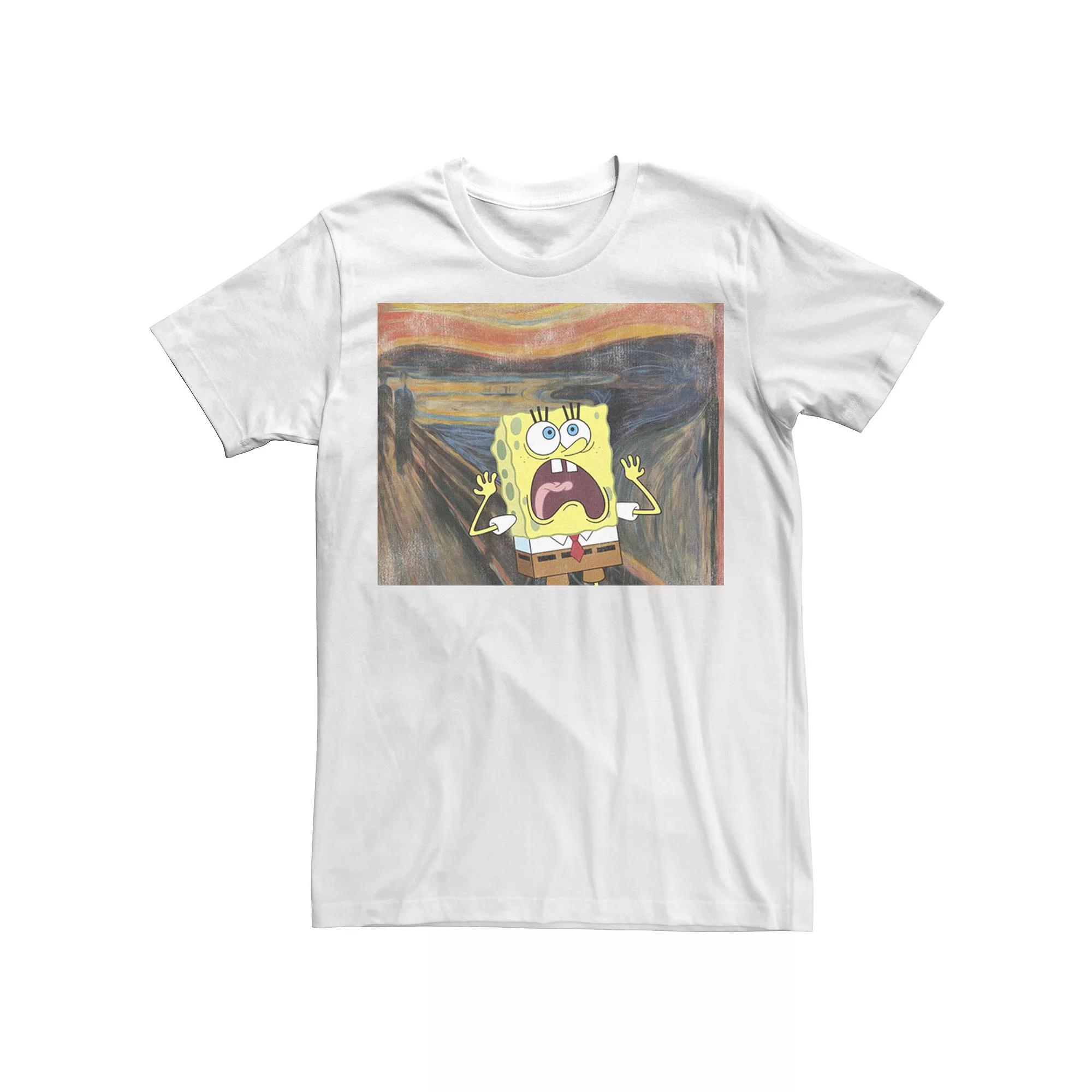 Big & Tall SpongeBob SquarePants Scream Painting Tee, Men's,  Product Image