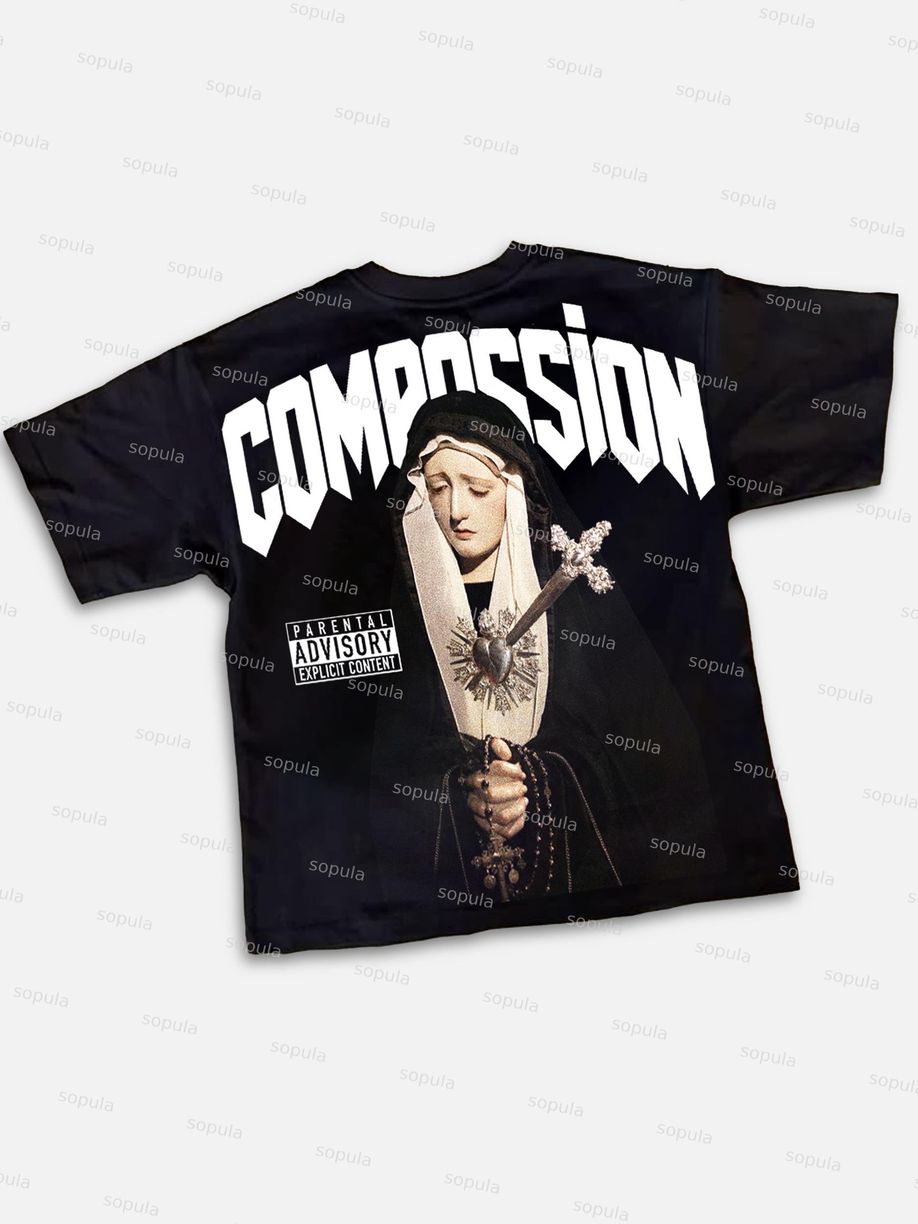 Sopula Jesus Forgive The World Print Graphic Design Cotton T-Shirt Product Image