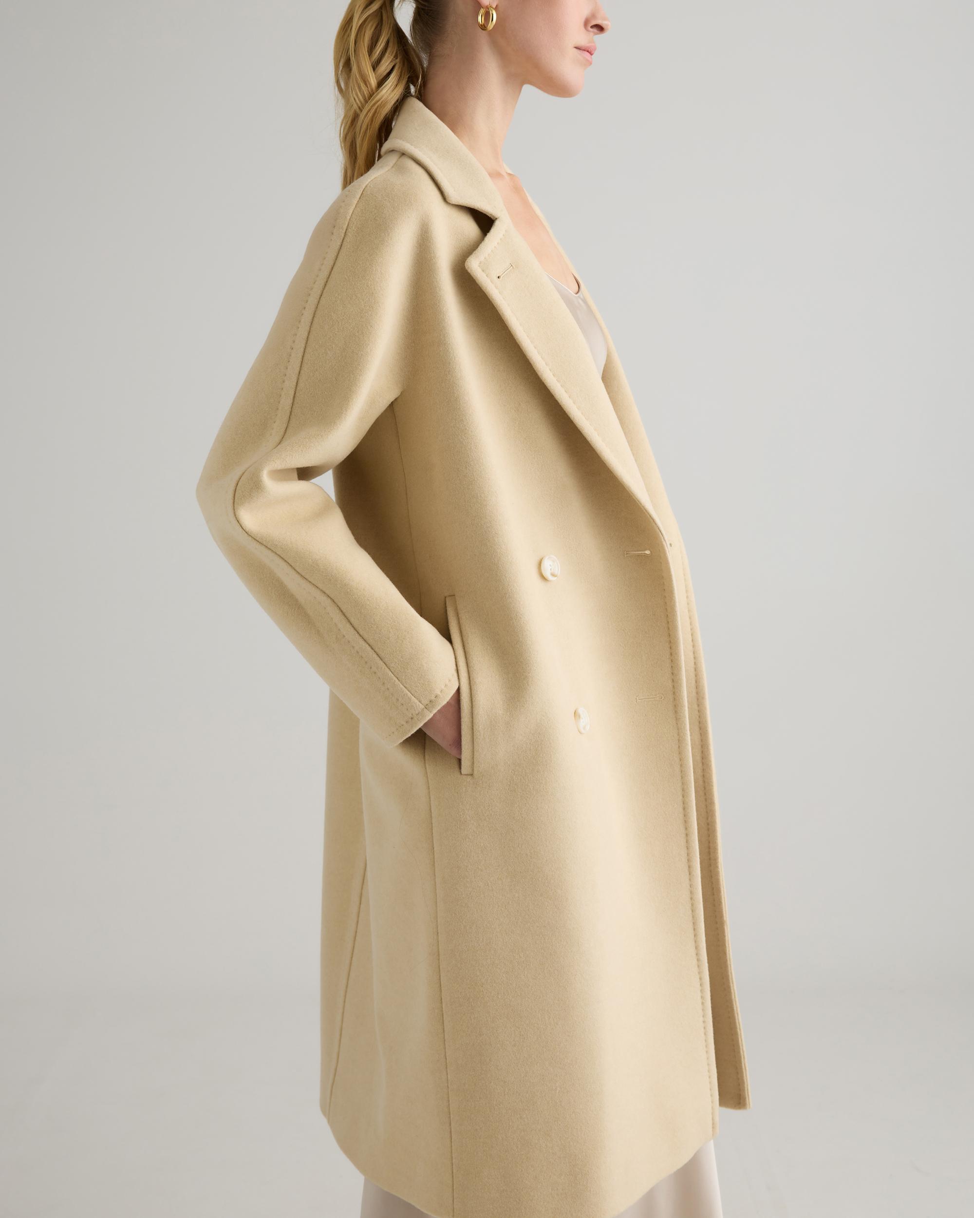 Quince | Women's Italian Wool Double-Breasted Slouch Coat Size XS Product Image