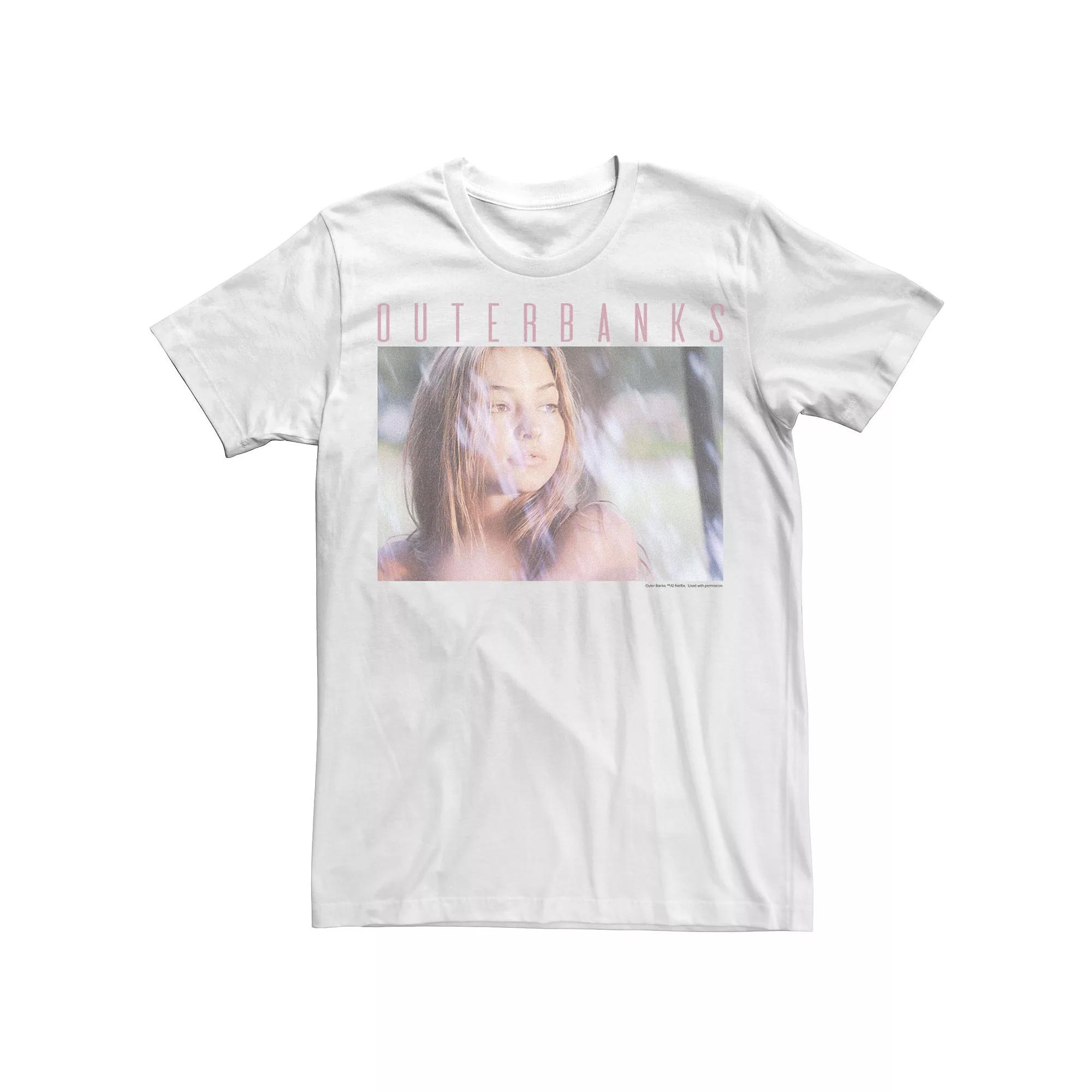 Men's Netflix Outer Banks Sarah Portrait Tee, Size: Medium, White Product Image