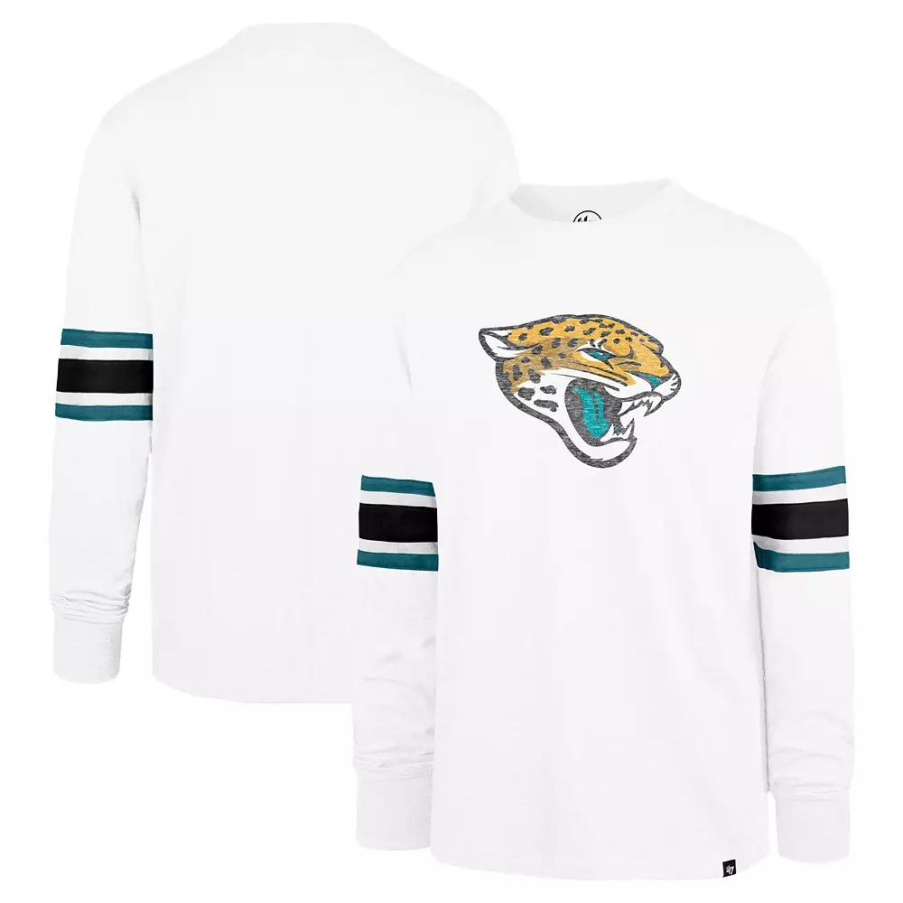 Men's '47 White Jacksonville Jaguars Gridiron Premier Brex Long Sleeve T-Shirt,  Product Image