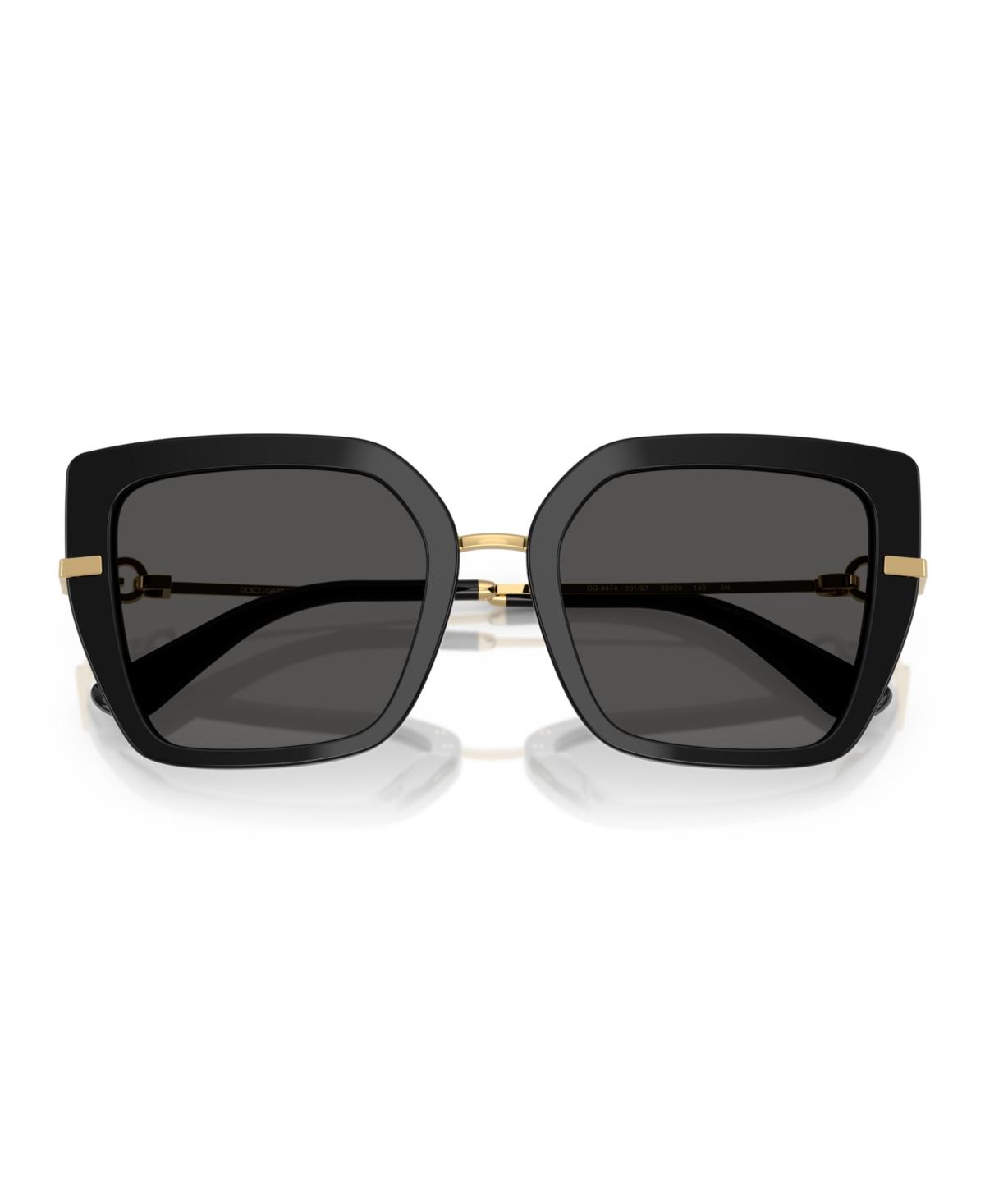 DOLCE & GABBANA Womens Black Dg4373 Square-frame Acetate Sunglasses In Light Grey Gradient Black Product Image