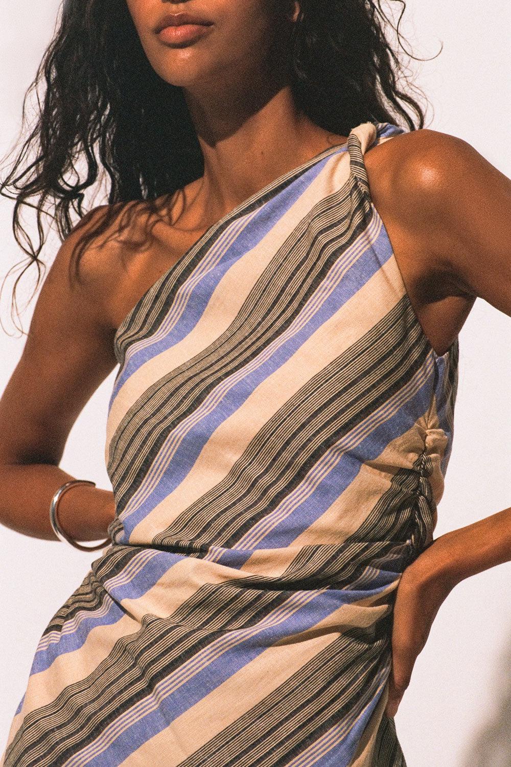 Marga Mini Dress Marine Stripe - Final Sale Product Image