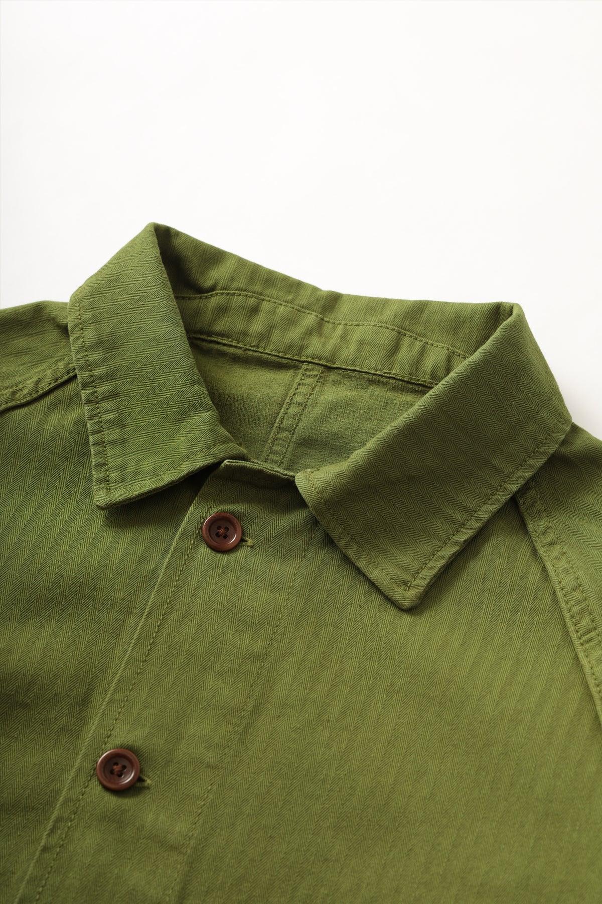 Herringbone Front Of House Jacket - Pesto Product Image
