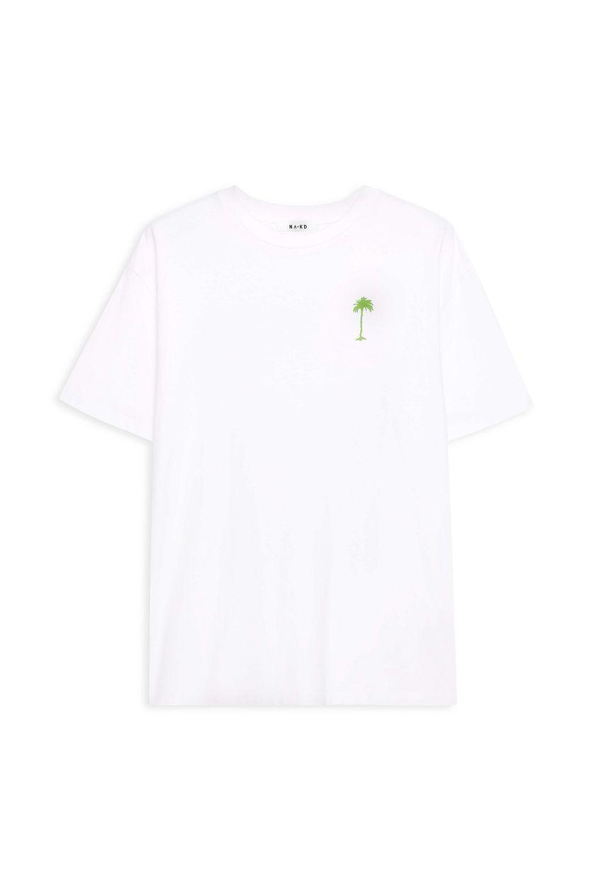 Printed Round Neck Oversized Tee Product Image