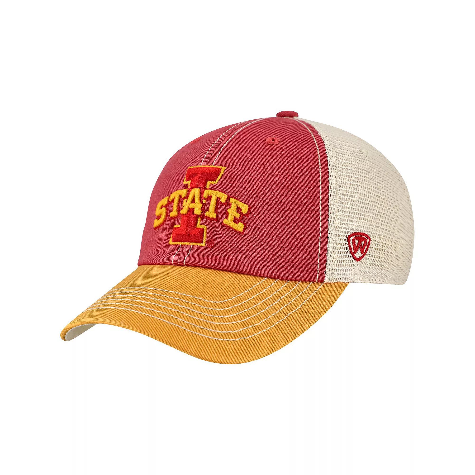 Mens Top of the World Cardinal/Gold Iowa State Cyclones Off Road Adjustable Trucker Hat Product Image