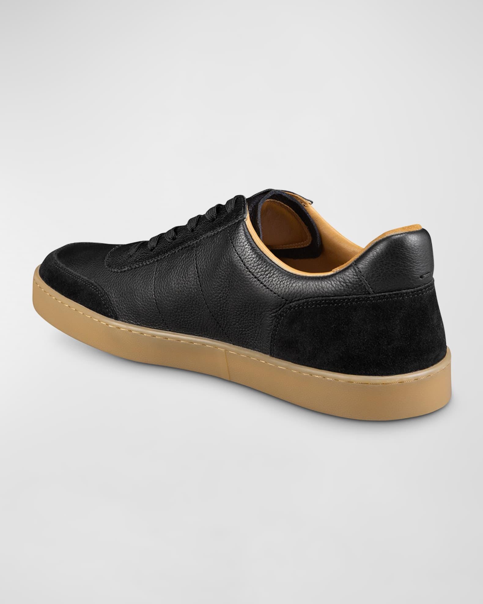 Men's Liam Grained Leather Low-Top Sneakers Product Image