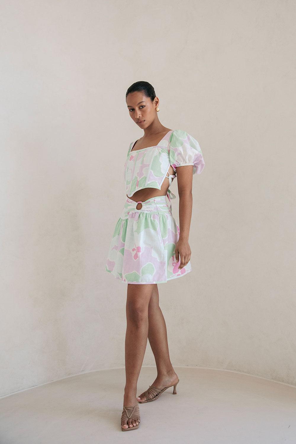 Backless Mars Top - Misty Floral Product Image