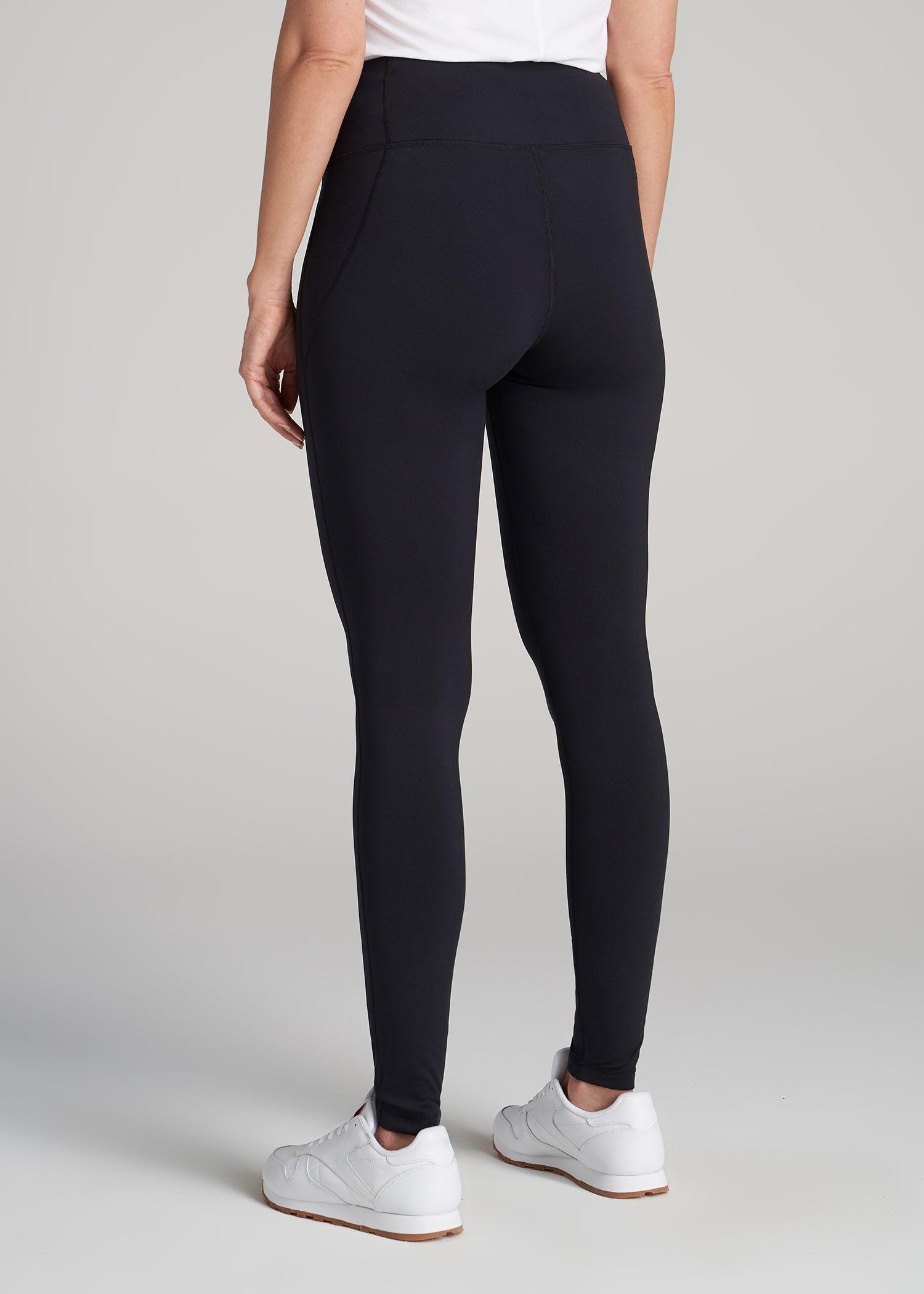 Fleece-Lined Leggings for Tall Women in Black Female Product Image